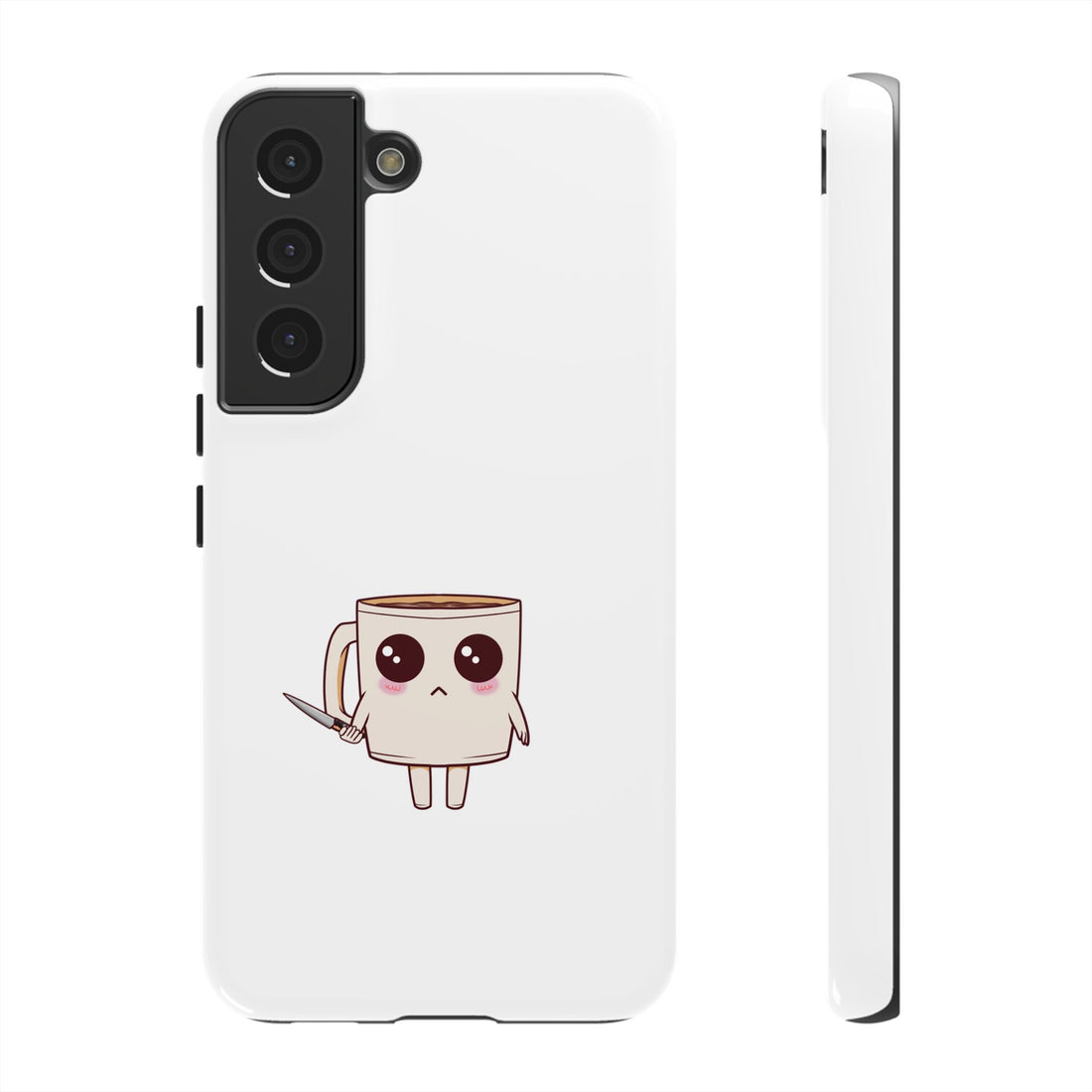 Lil' Latte Kohi - Cute Cartoon Coffee with knife Phone Cases