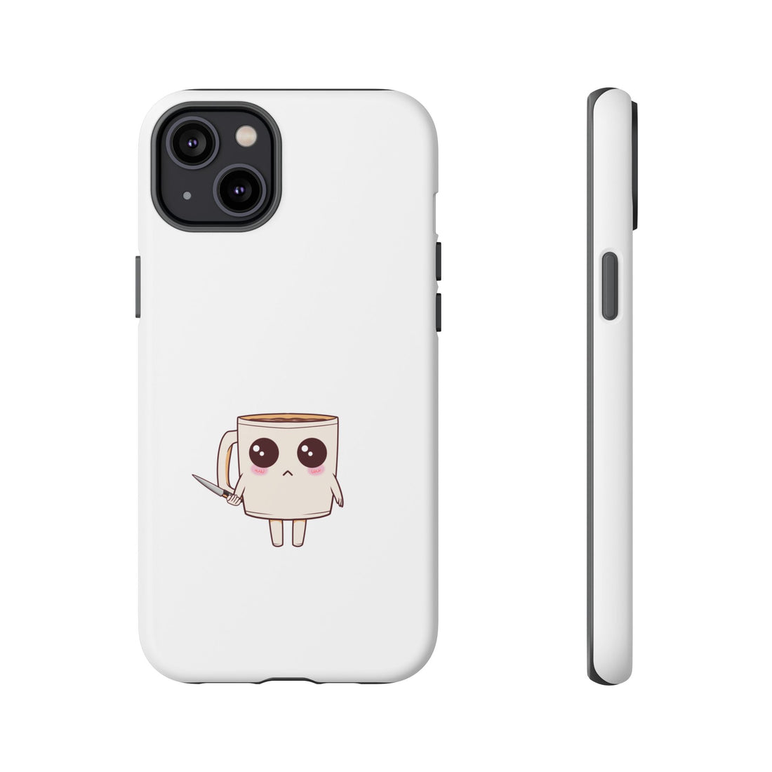 Lil' Latte Kohi - Cute Cartoon Coffee with knife Phone Cases