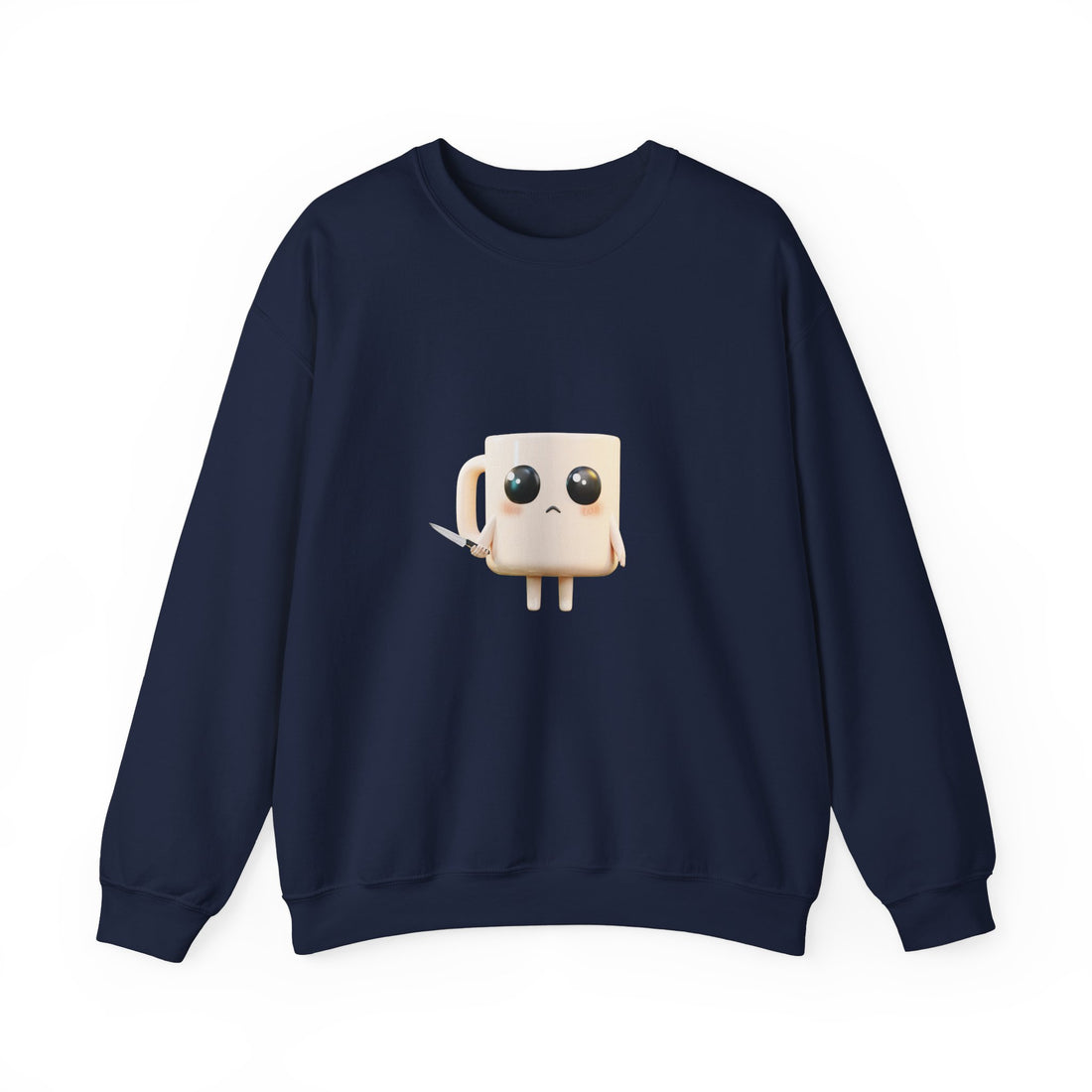 Lil' Latte Kohi - Cute Cartoon Coffee with knife Sweatshirt