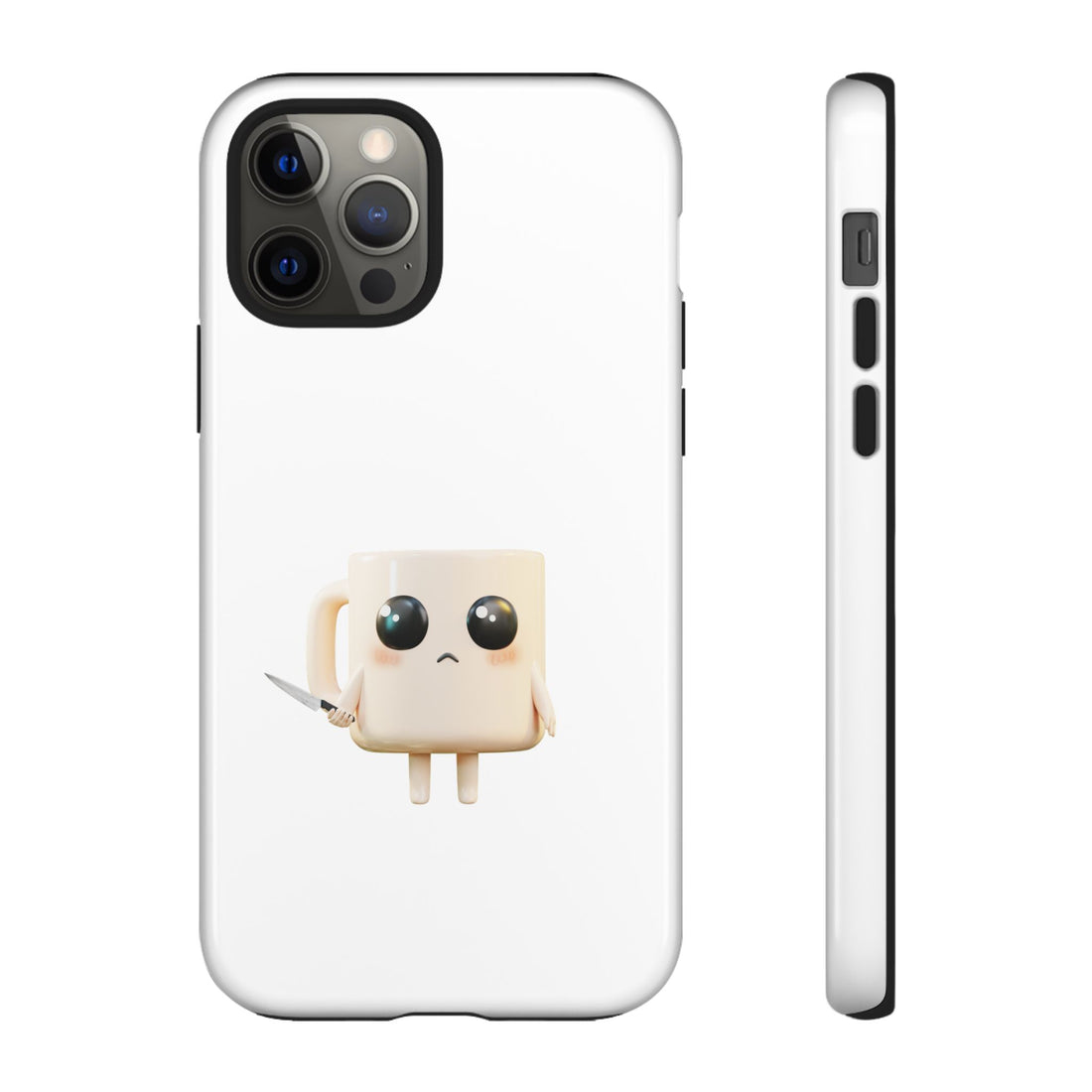 Lil' Latte Kohi - Cute Cartoon Coffee with knife Phone Cases