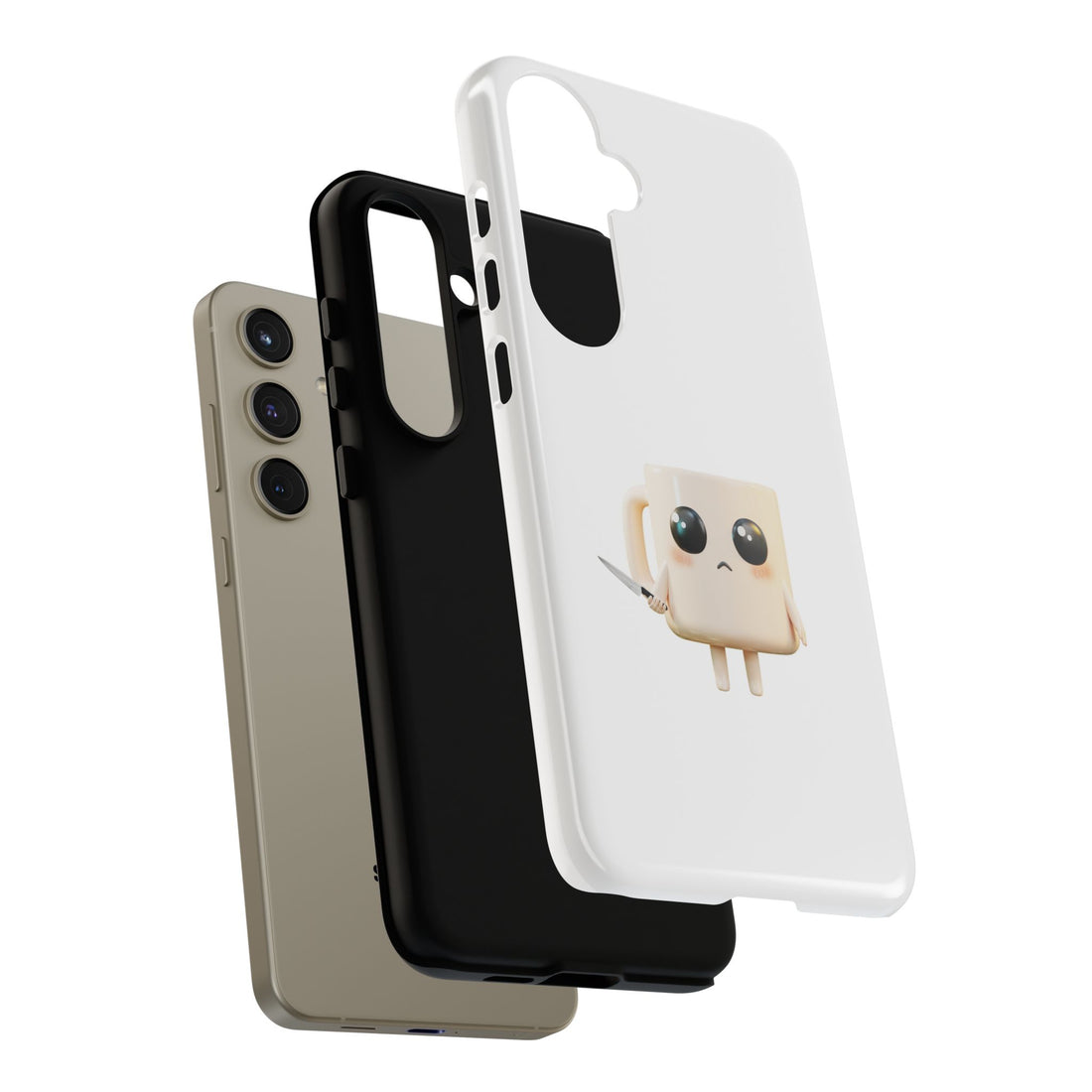 Lil' Latte Kohi - Cute Cartoon Coffee with knife Phone Cases