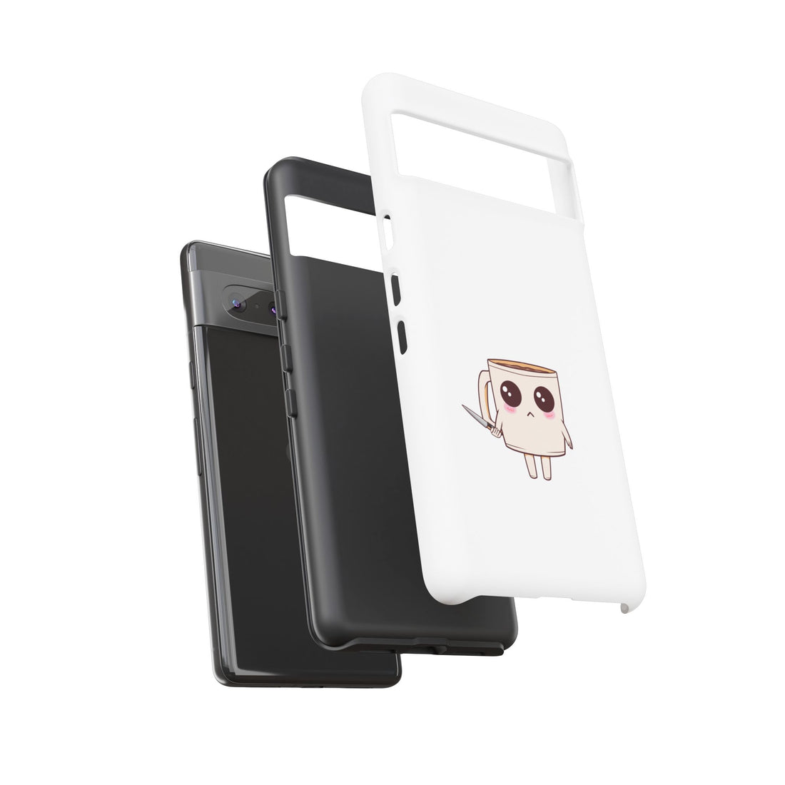 Lil' Latte Kohi - Cute Cartoon Coffee with knife Phone Cases