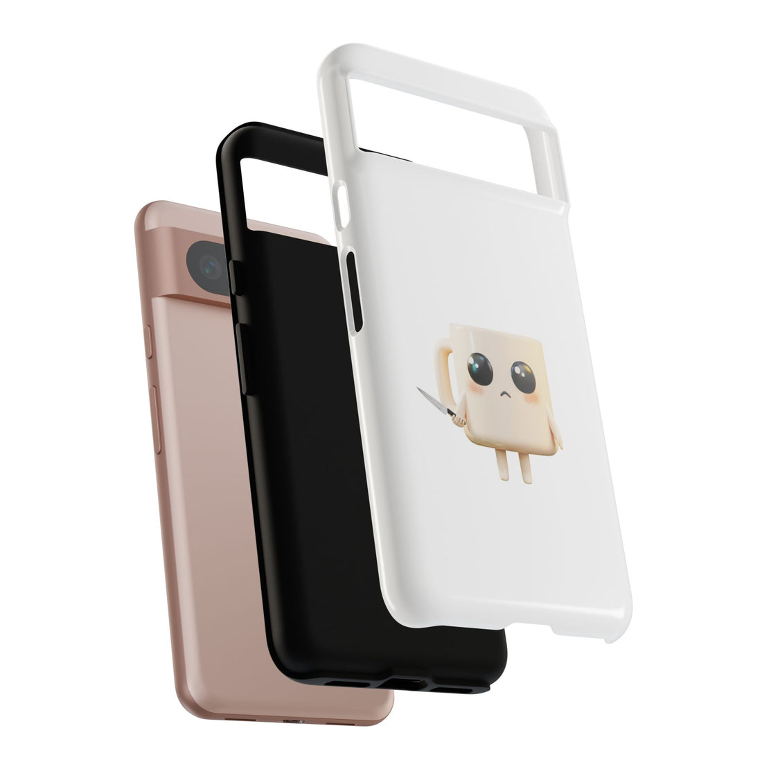 Lil' Latte Kohi - Cute Cartoon Coffee with knife Phone Cases