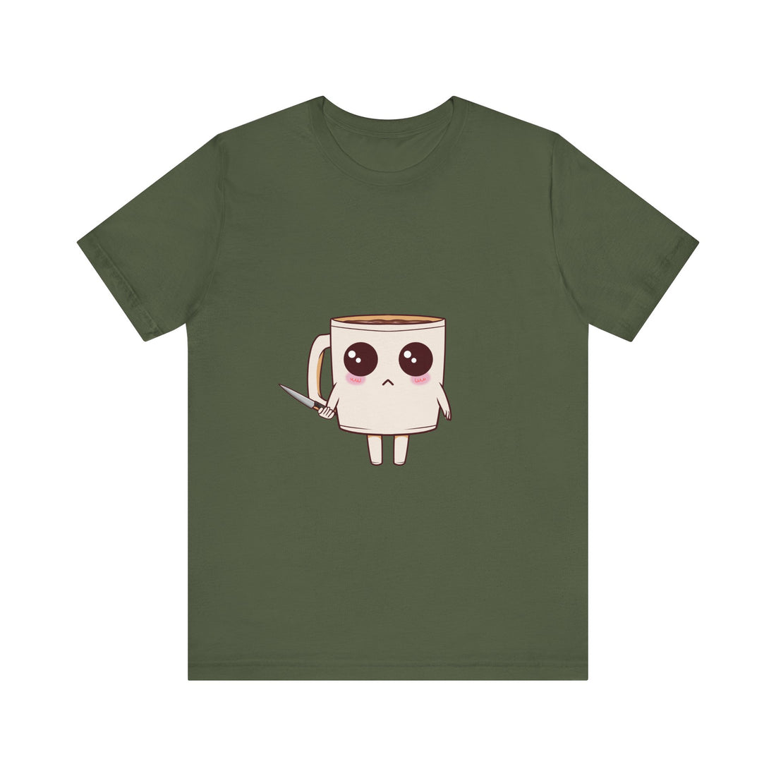 Lil' Latte Kohi - Cute Cartoon Coffee with knife T-Shirt