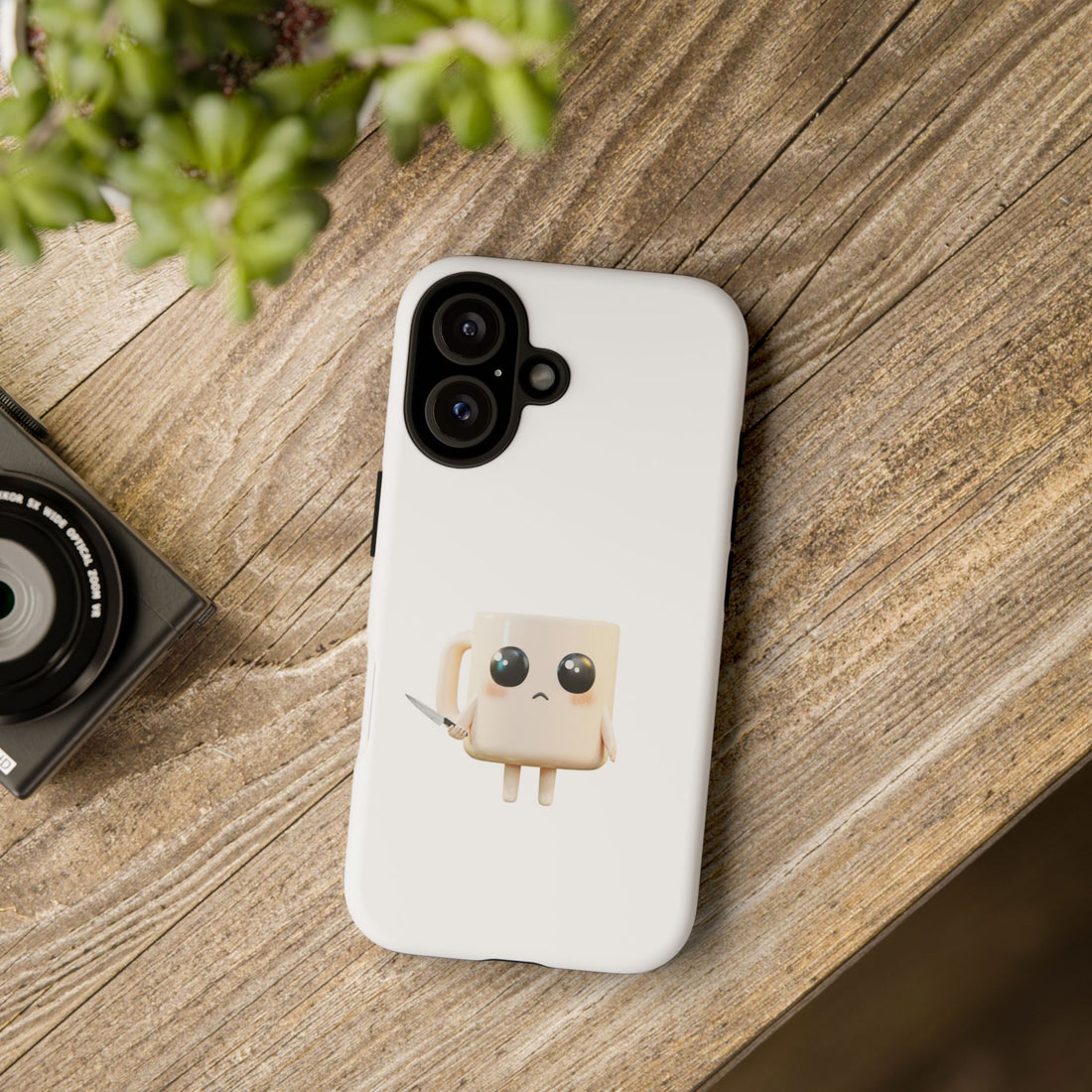 Lil' Latte Kohi - Cute Cartoon Coffee with knife Phone Cases