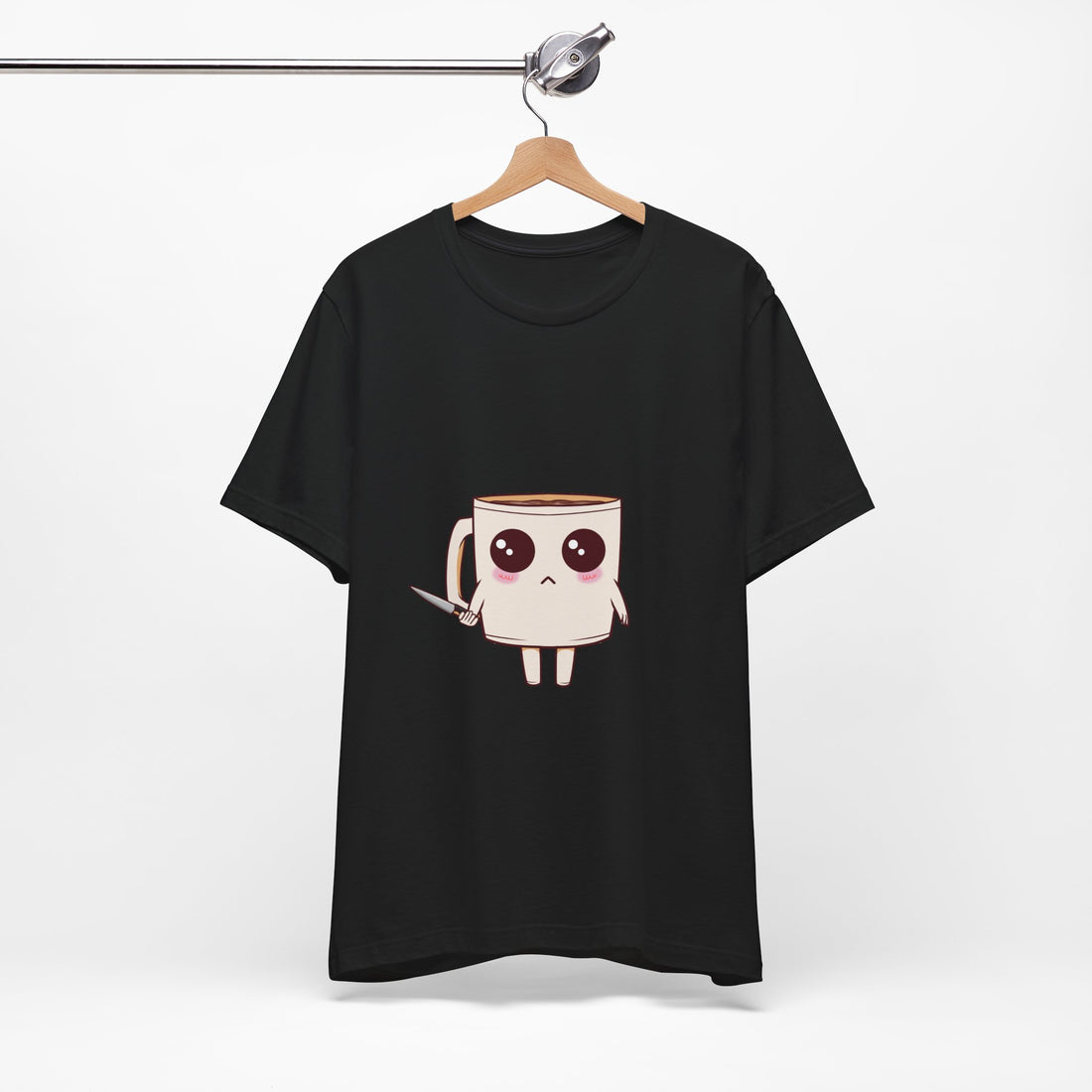 Lil' Latte Kohi - Cute Cartoon Coffee with knife T-Shirt