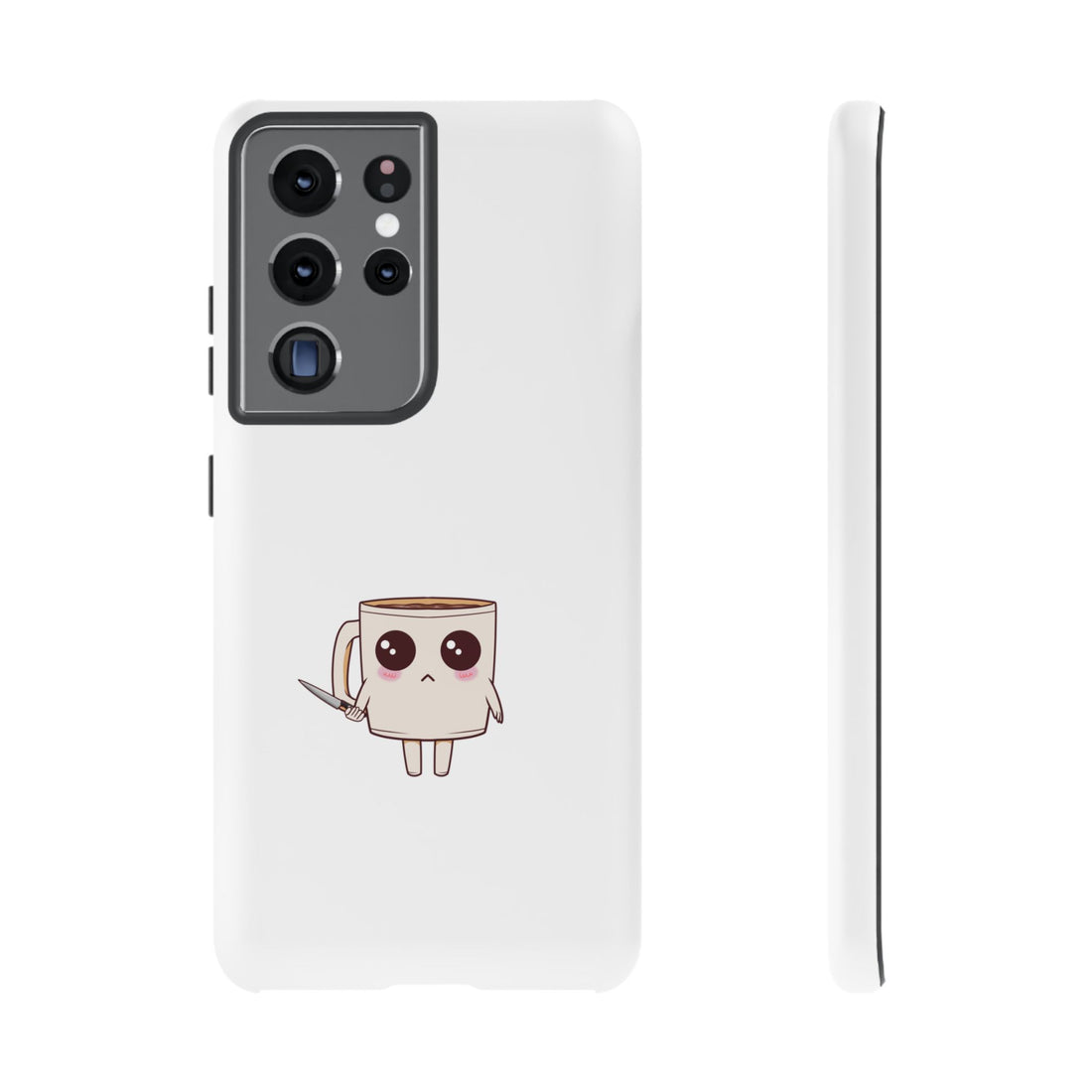 Lil' Latte Kohi - Cute Cartoon Coffee with knife Phone Cases