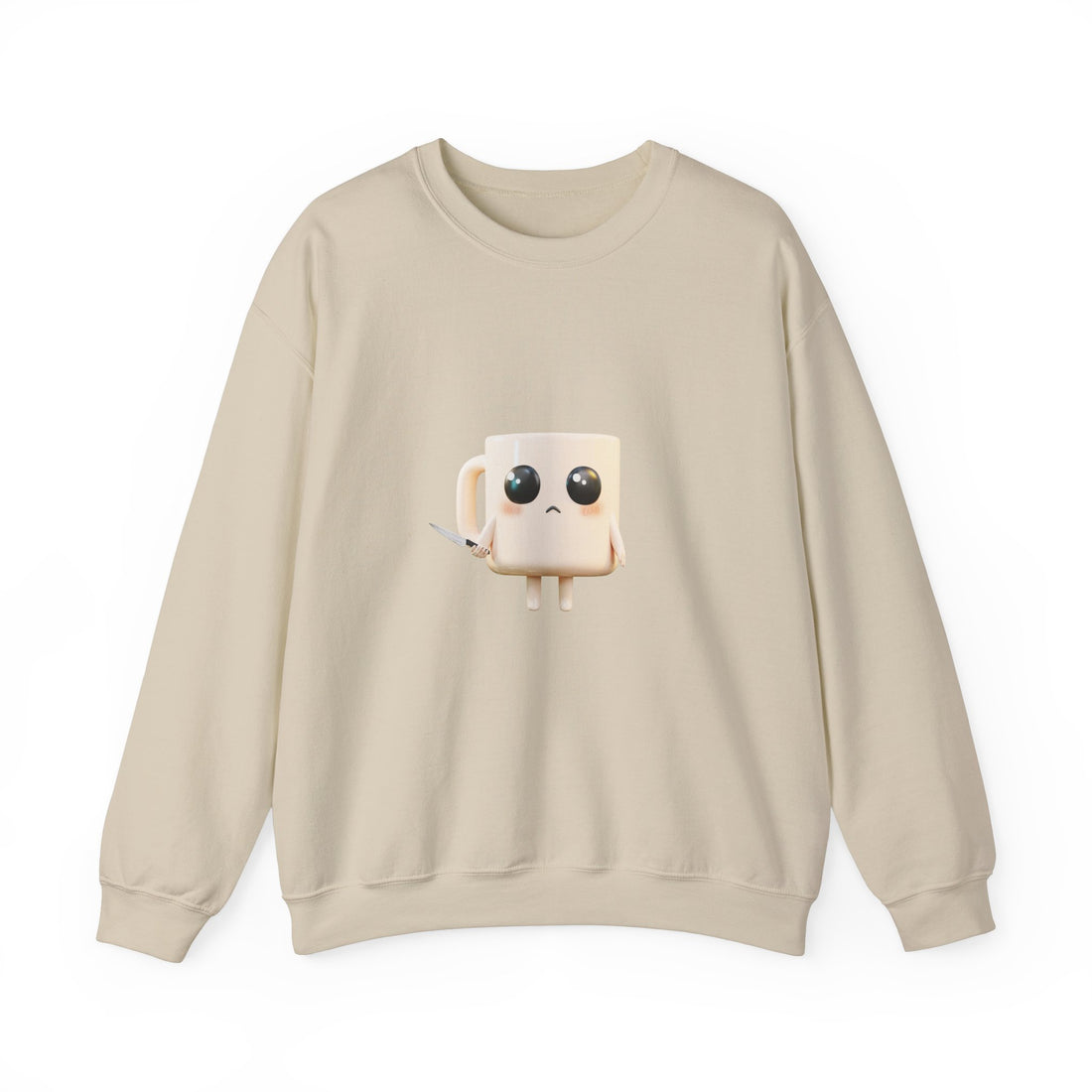 Lil' Latte Kohi - Cute Cartoon Coffee with knife Sweatshirt