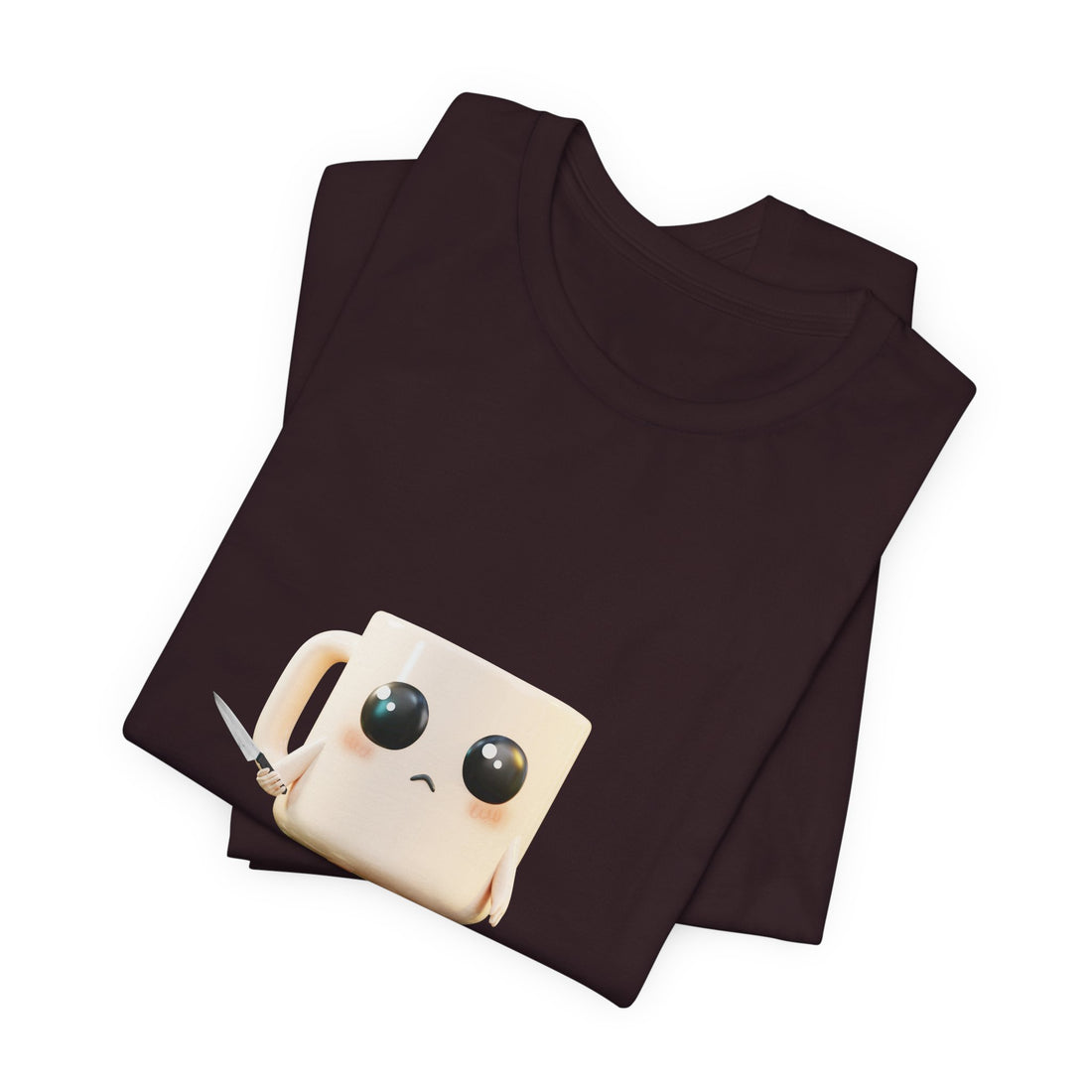 Lil' Latte Kohi - Cute Cartoon Coffee with knife T-Shirt