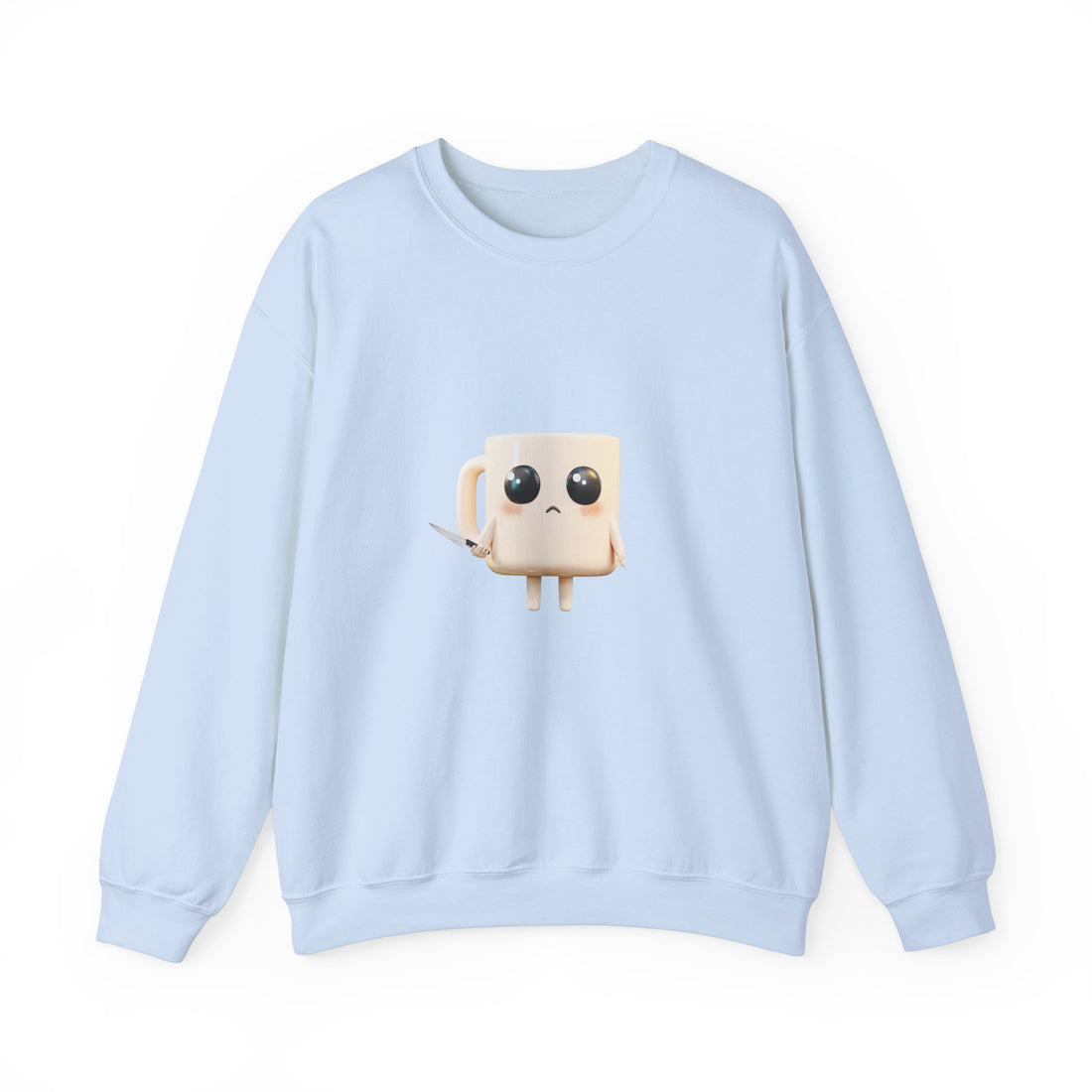 Lil' Latte Kohi - Cute Cartoon Coffee with knife Sweatshirt