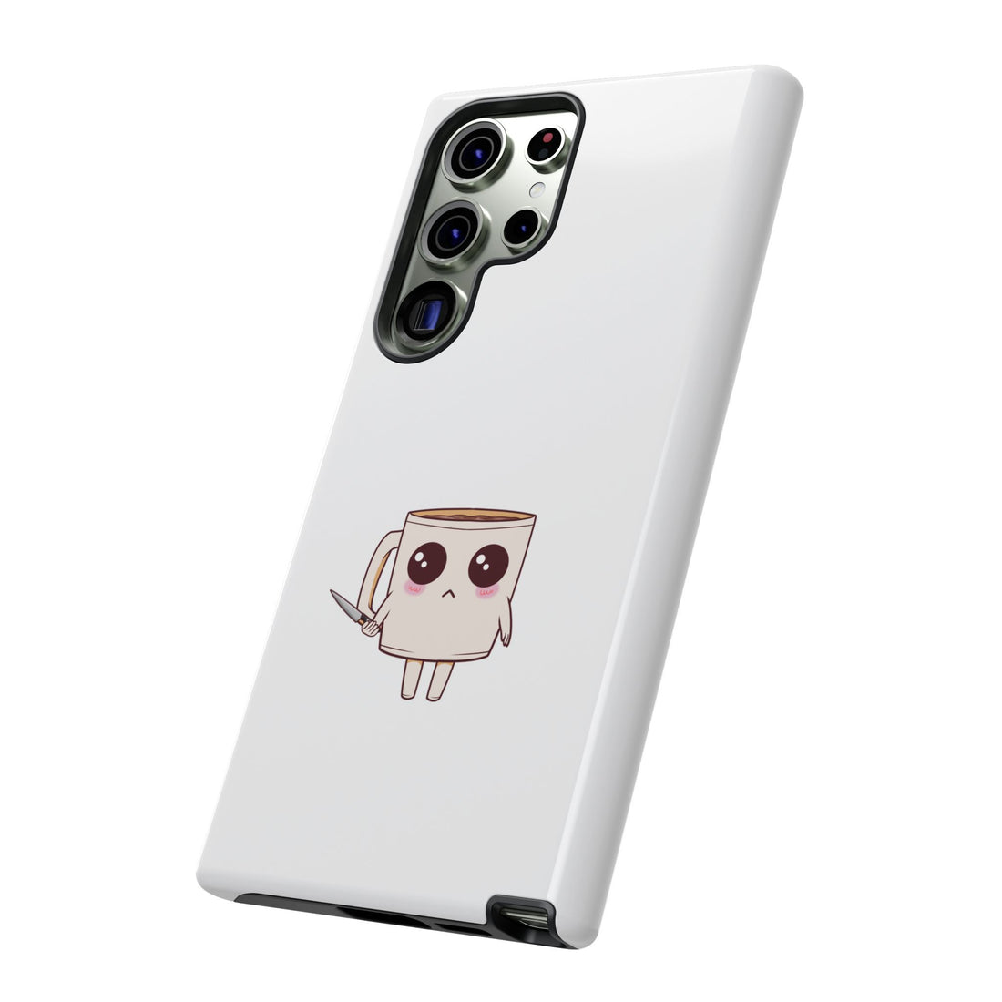 Lil' Latte Kohi - Cute Cartoon Coffee with knife Phone Cases