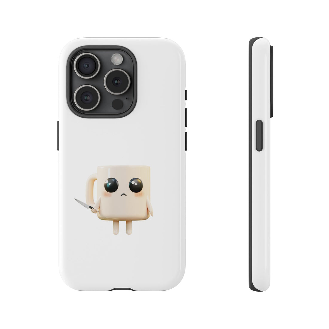 Lil' Latte Kohi - Cute Cartoon Coffee with knife Phone Cases