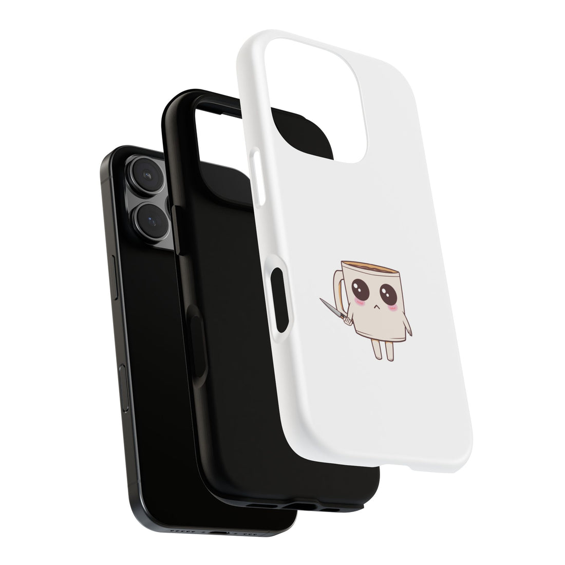 Lil' Latte Kohi - Cute Cartoon Coffee with knife Phone Cases