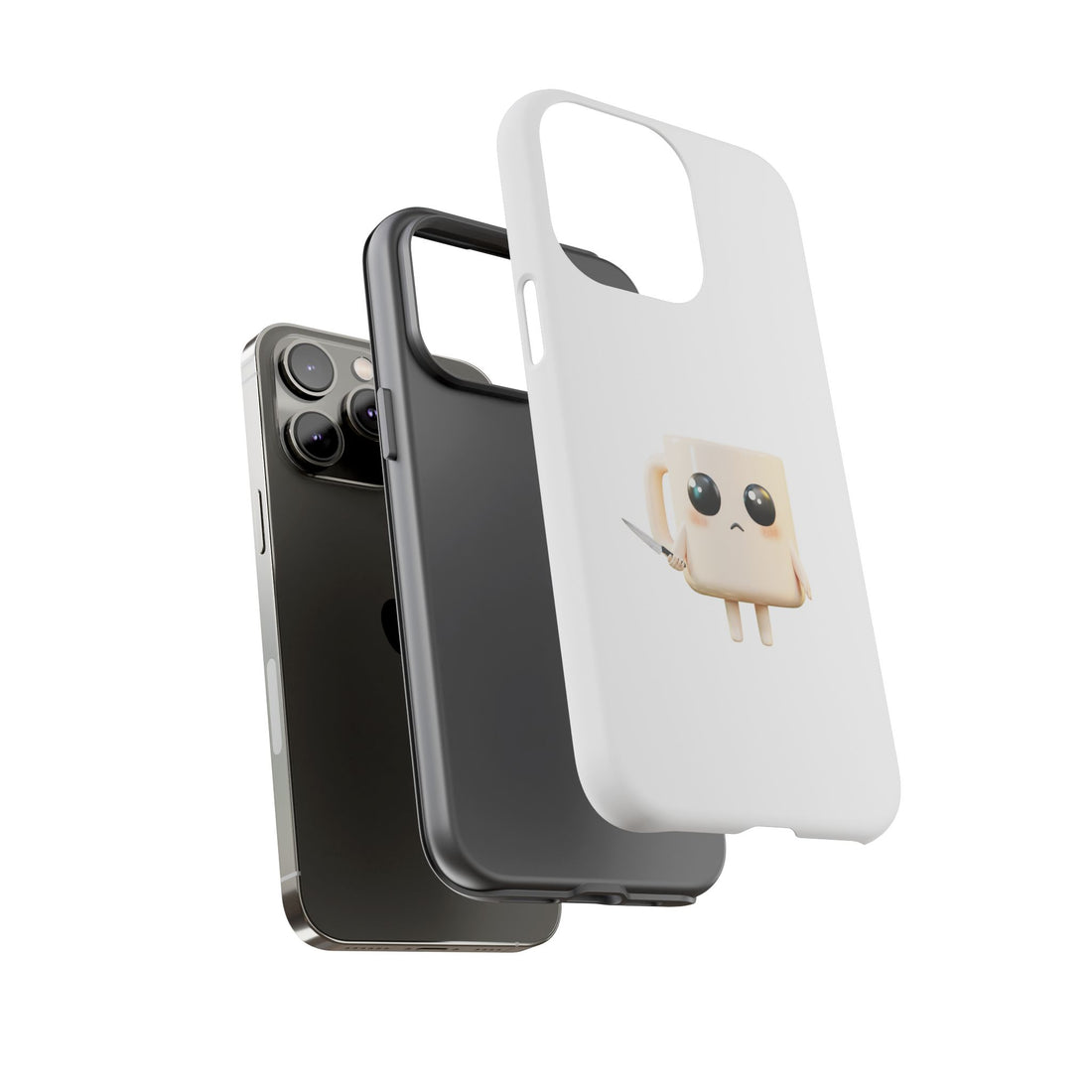 Lil' Latte Kohi - Cute Cartoon Coffee with knife Phone Cases