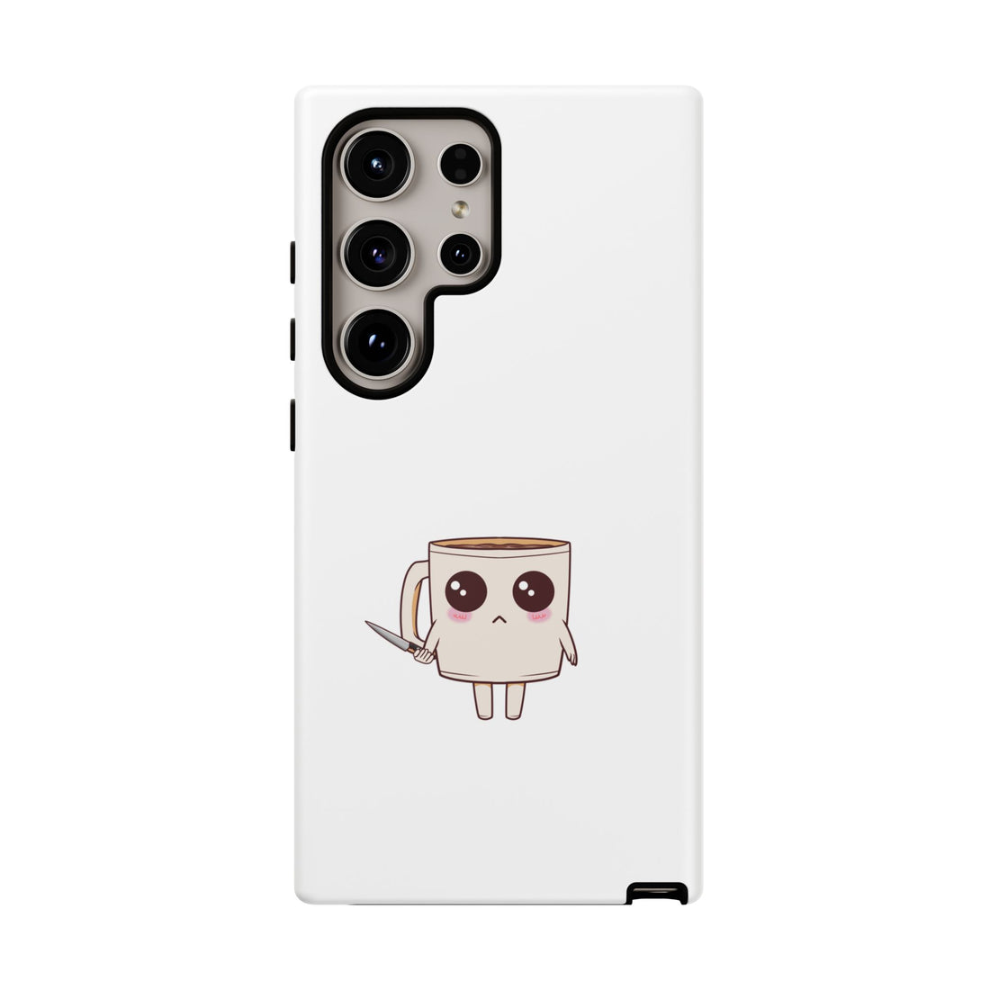 Lil' Latte Kohi - Cute Cartoon Coffee with knife Phone Cases