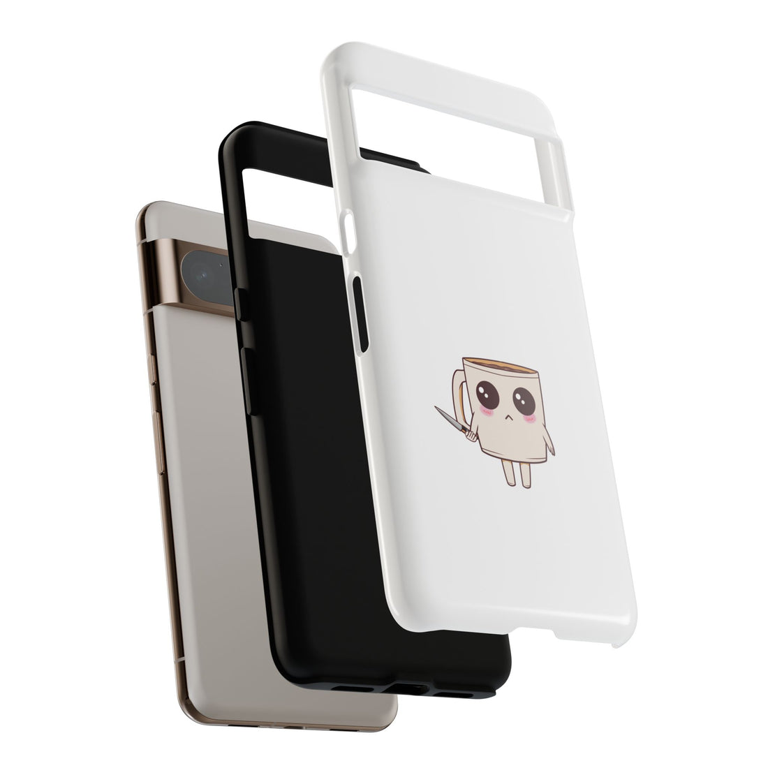 Lil' Latte Kohi - Cute Cartoon Coffee with knife Phone Cases