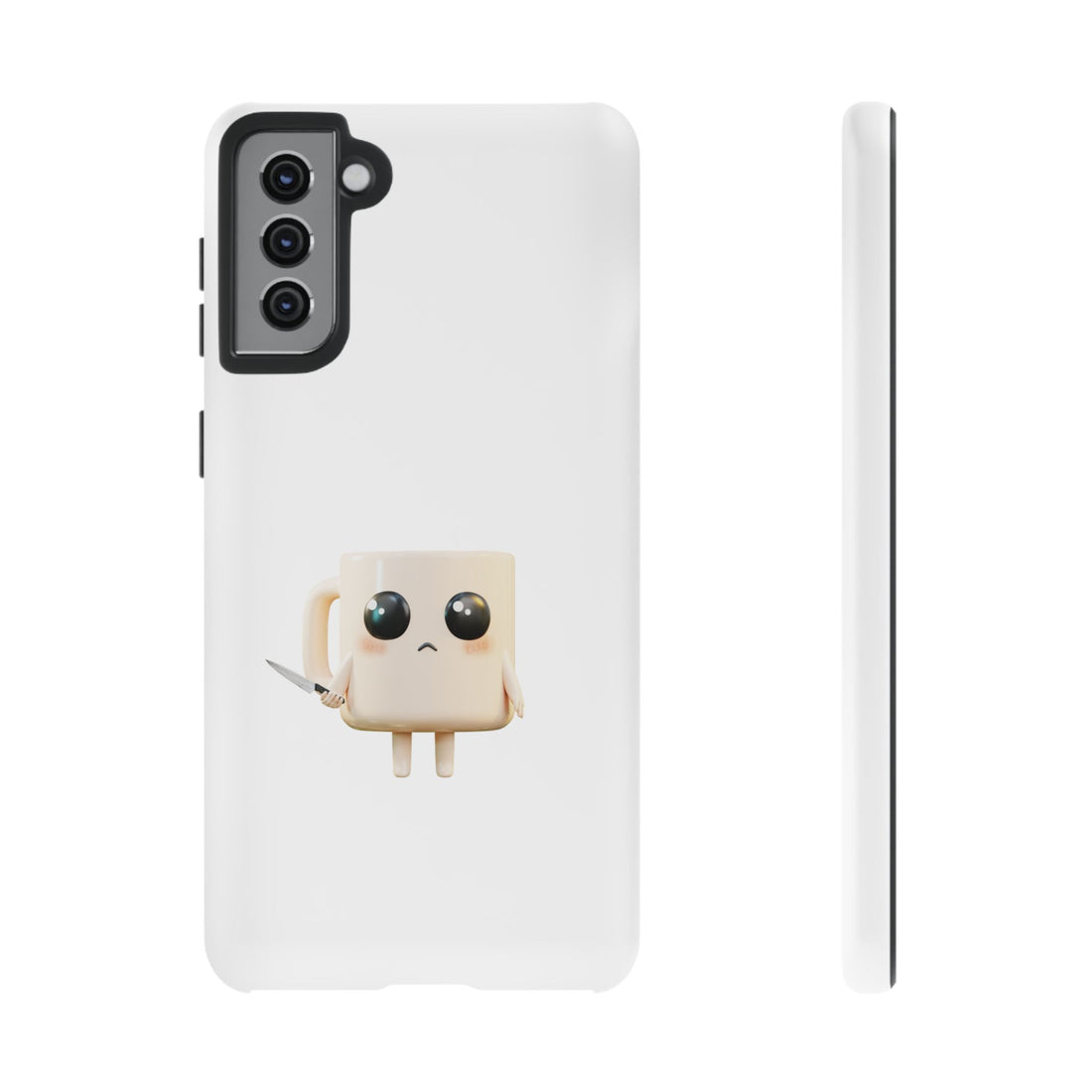 Lil' Latte Kohi - Cute Cartoon Coffee with knife Phone Cases