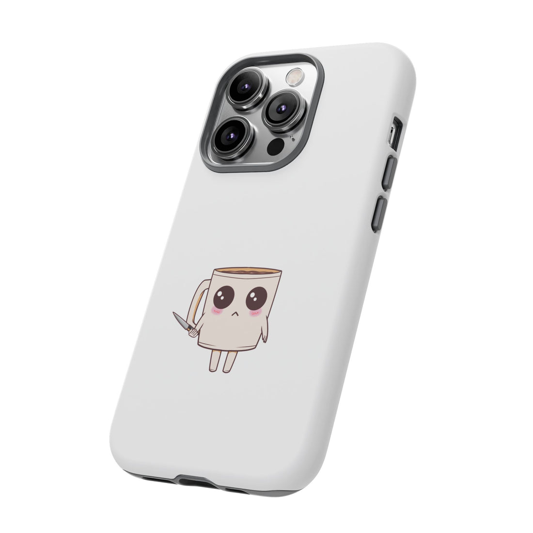 Lil' Latte Kohi - Cute Cartoon Coffee with knife Phone Cases