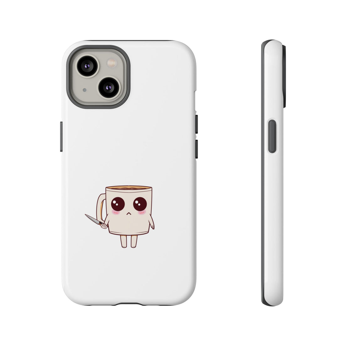 Lil' Latte Kohi - Cute Cartoon Coffee with knife Phone Cases