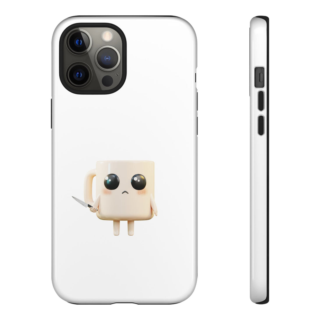 Lil' Latte Kohi - Cute Cartoon Coffee with knife Phone Cases