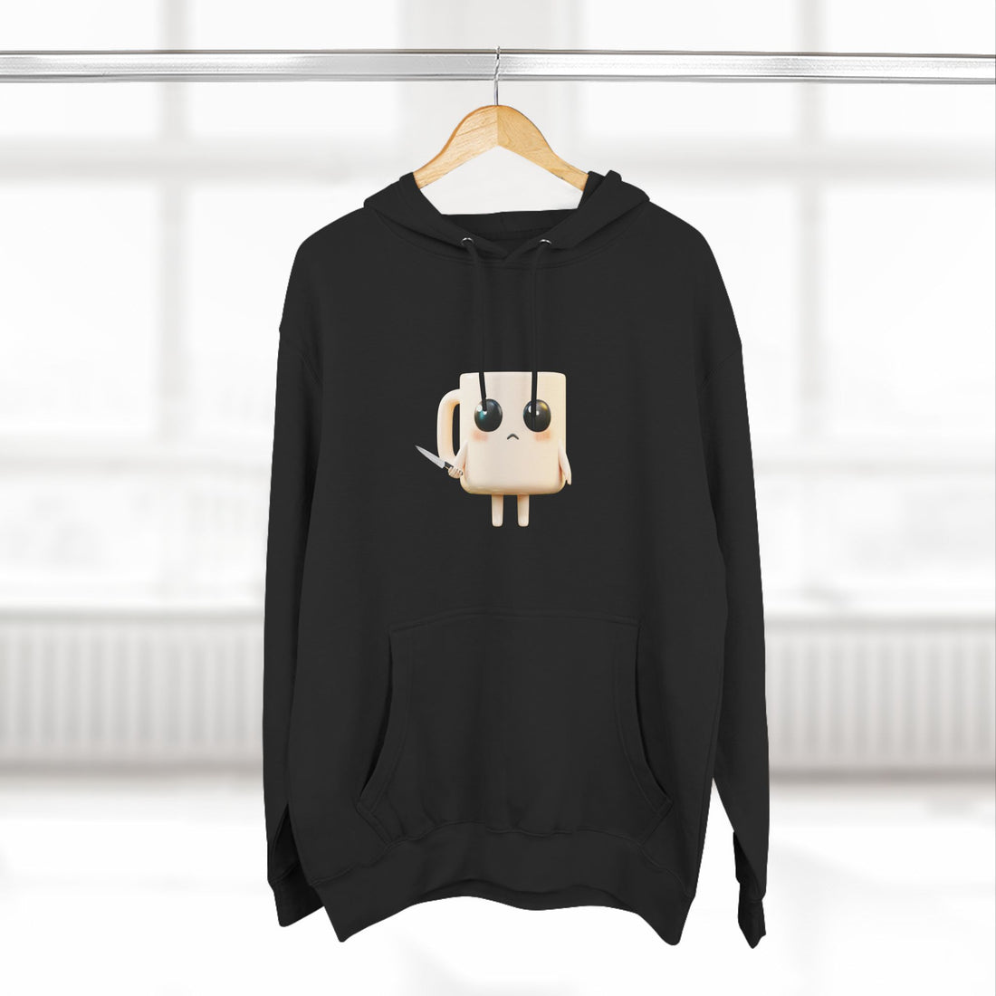 Lil' Latte Kohi - Cute Cartoon Coffee with knife Hoodie