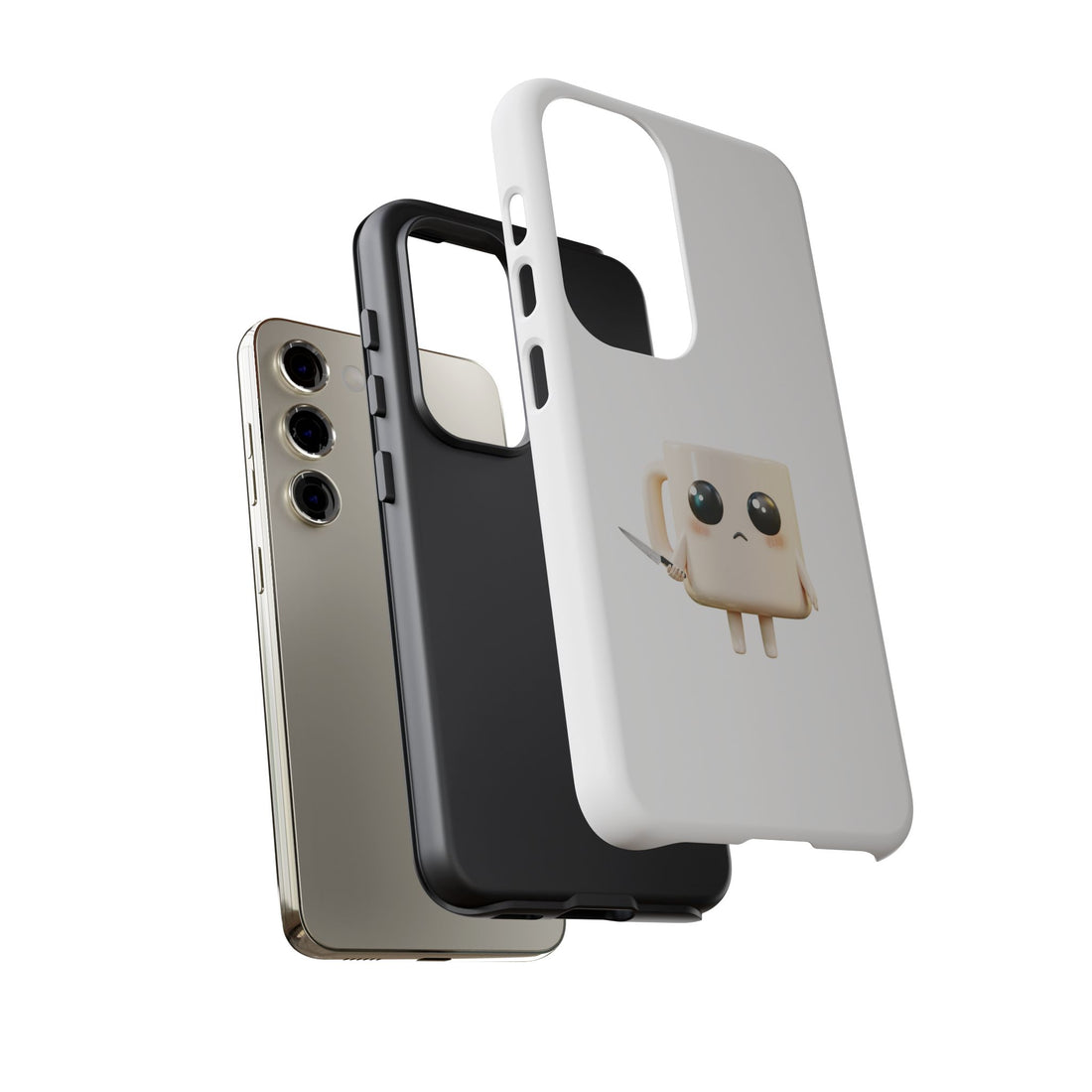 Lil' Latte Kohi - Cute Cartoon Coffee with knife Phone Cases