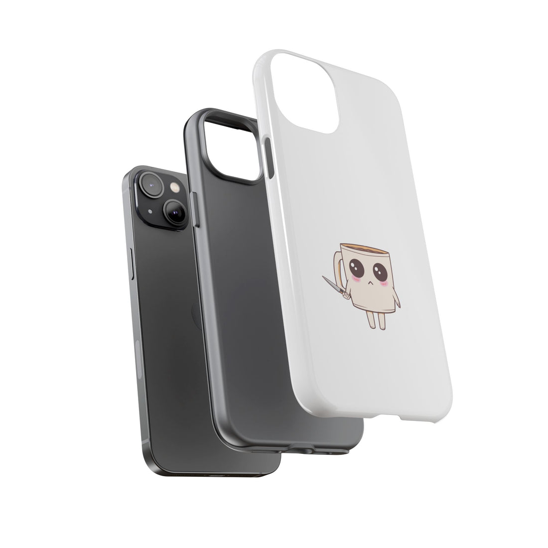 Lil' Latte Kohi - Cute Cartoon Coffee with knife Phone Cases