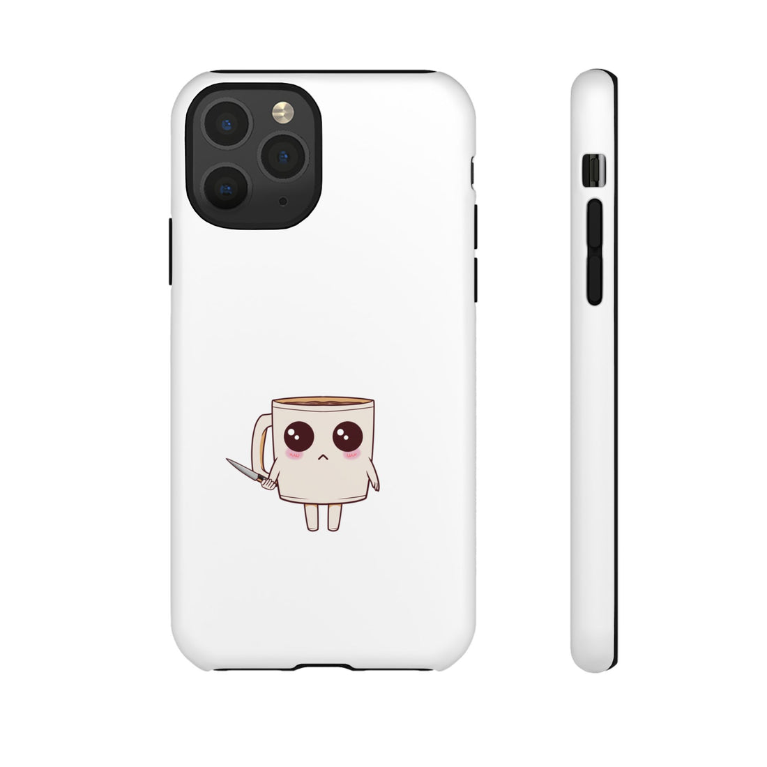 Lil' Latte Kohi - Cute Cartoon Coffee with knife Phone Cases