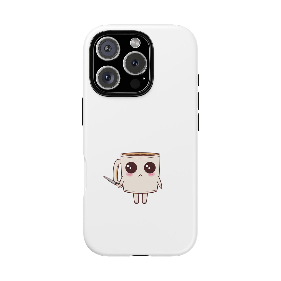 Lil' Latte Kohi - Cute Cartoon Coffee with knife Phone Cases