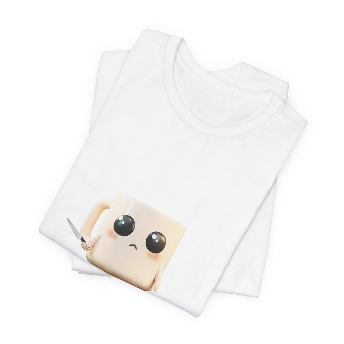 Lil' Latte Kohi - Cute Cartoon Coffee with knife T-Shirt