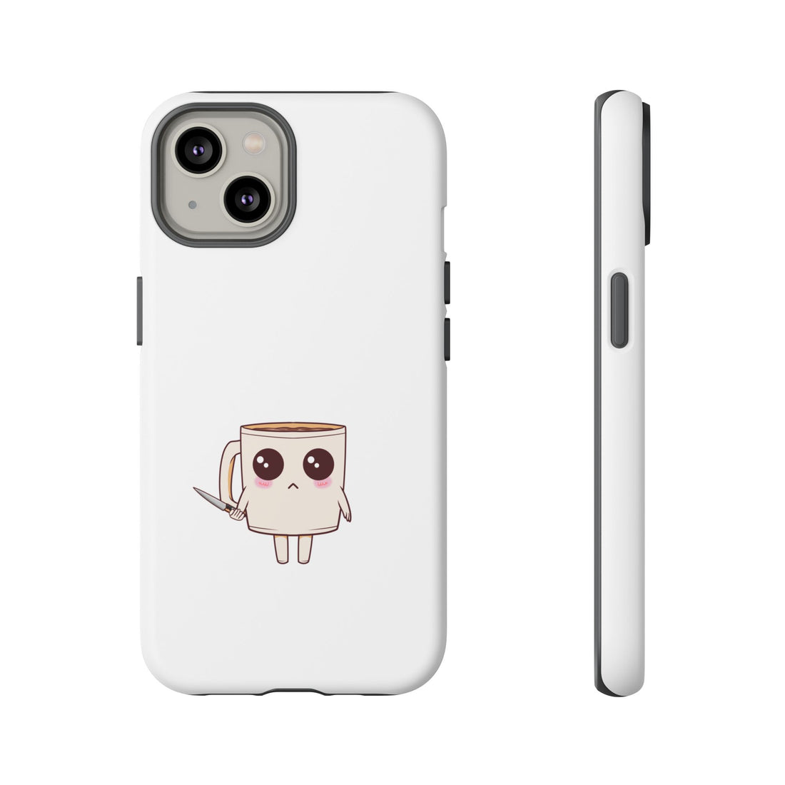 Lil' Latte Kohi - Cute Cartoon Coffee with knife Phone Cases