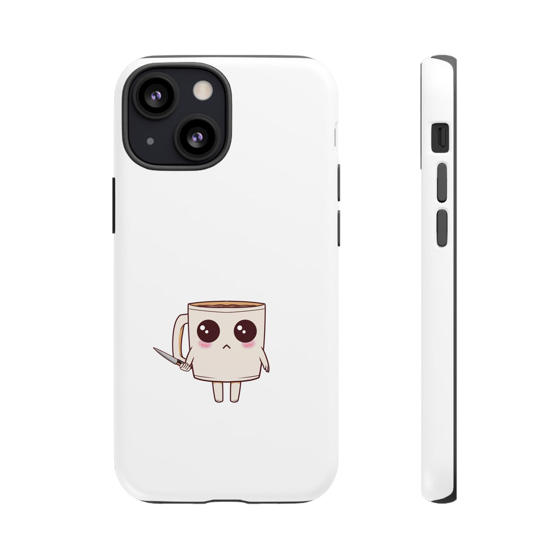 Lil' Latte Kohi - Cute Cartoon Coffee with knife Phone Cases