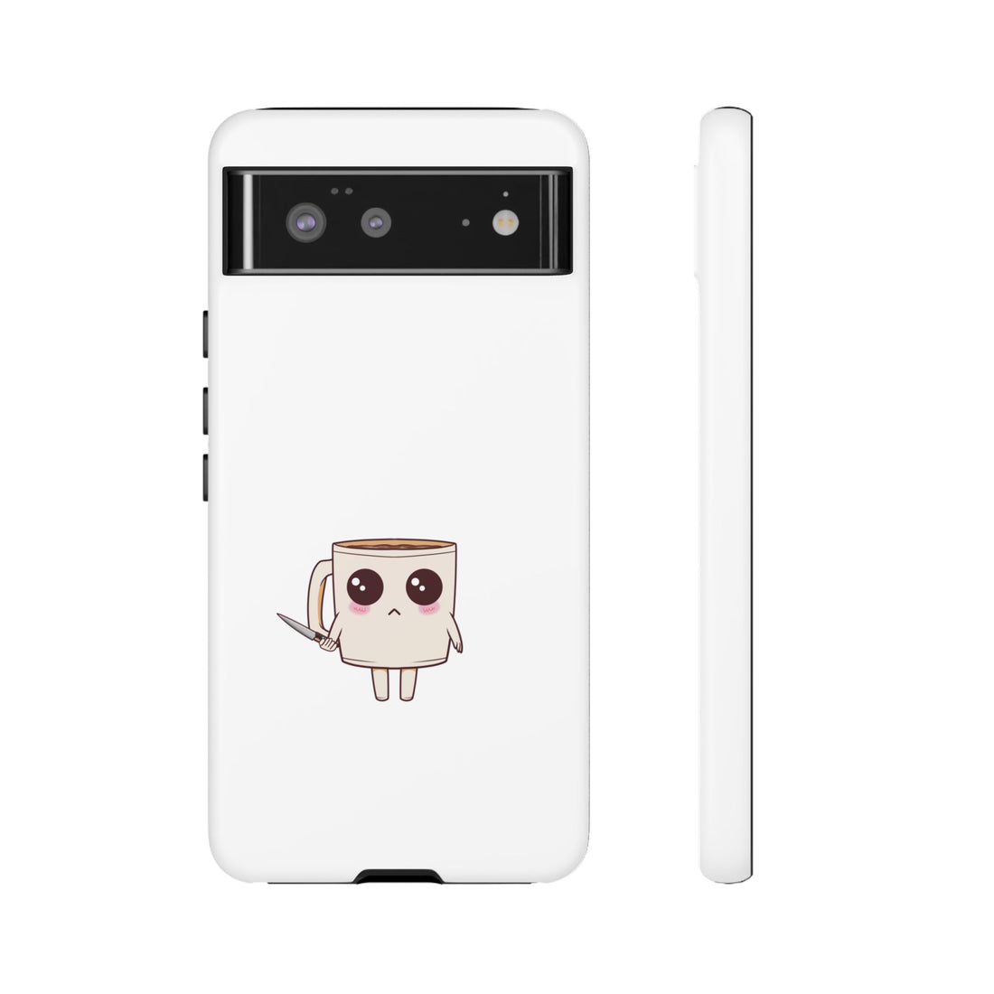 Lil' Latte Kohi - Cute Cartoon Coffee with knife Phone Cases