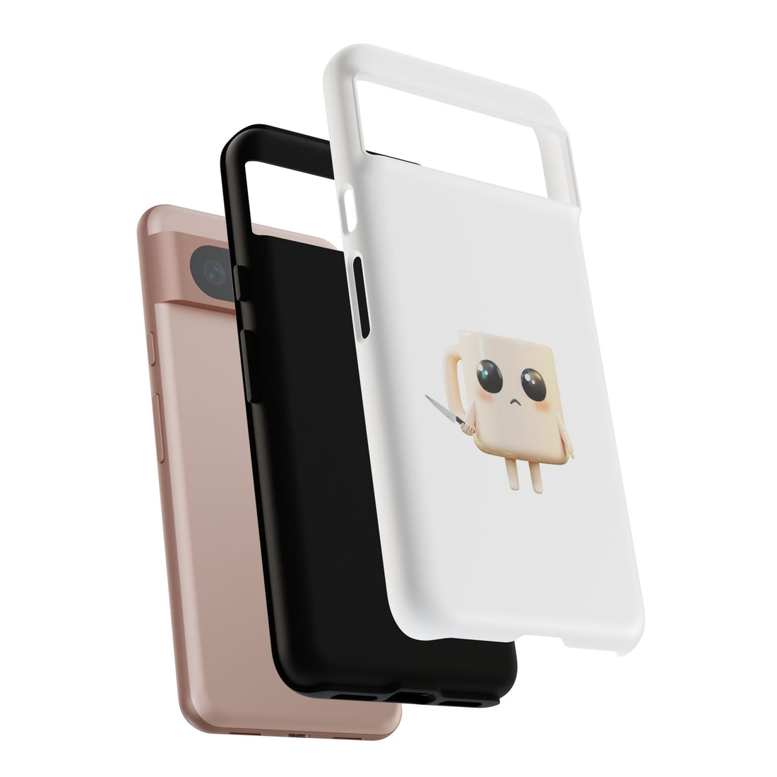 Lil' Latte Kohi - Cute Cartoon Coffee with knife Phone Cases