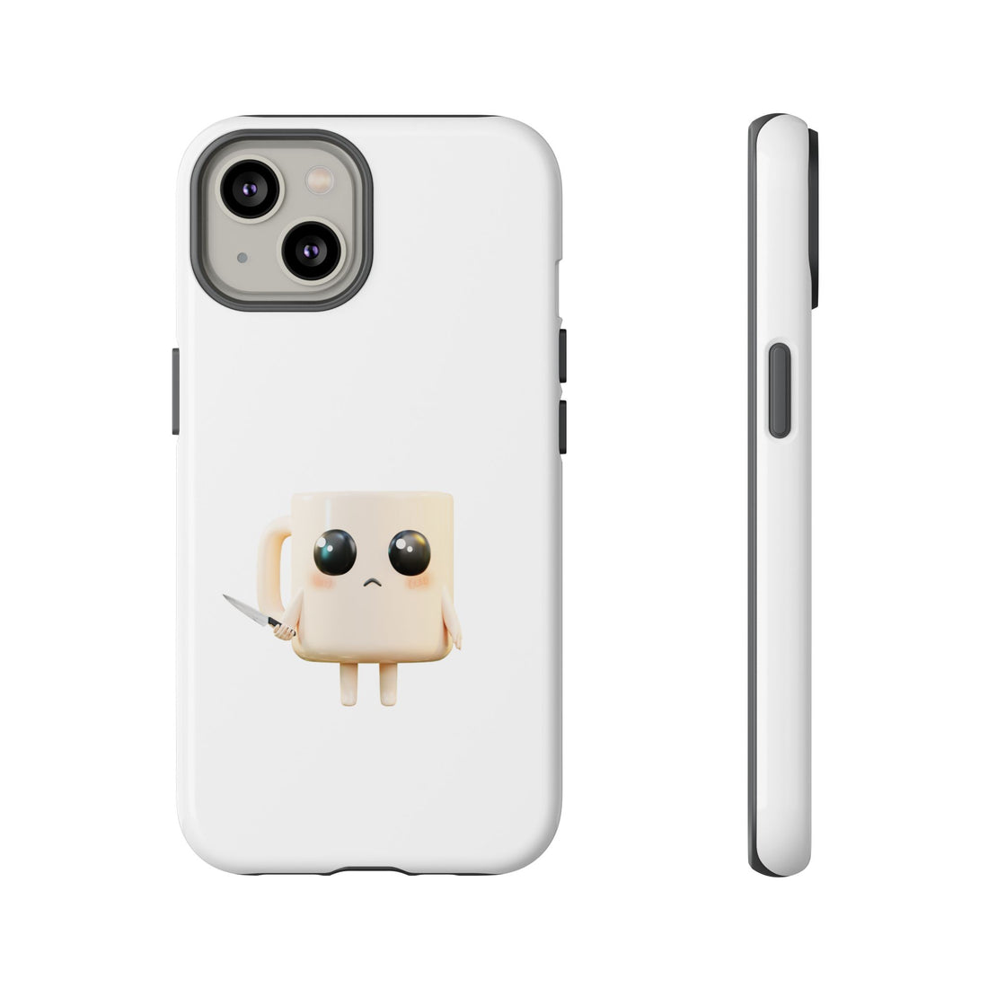 Lil' Latte Kohi - Cute Cartoon Coffee with knife Phone Cases