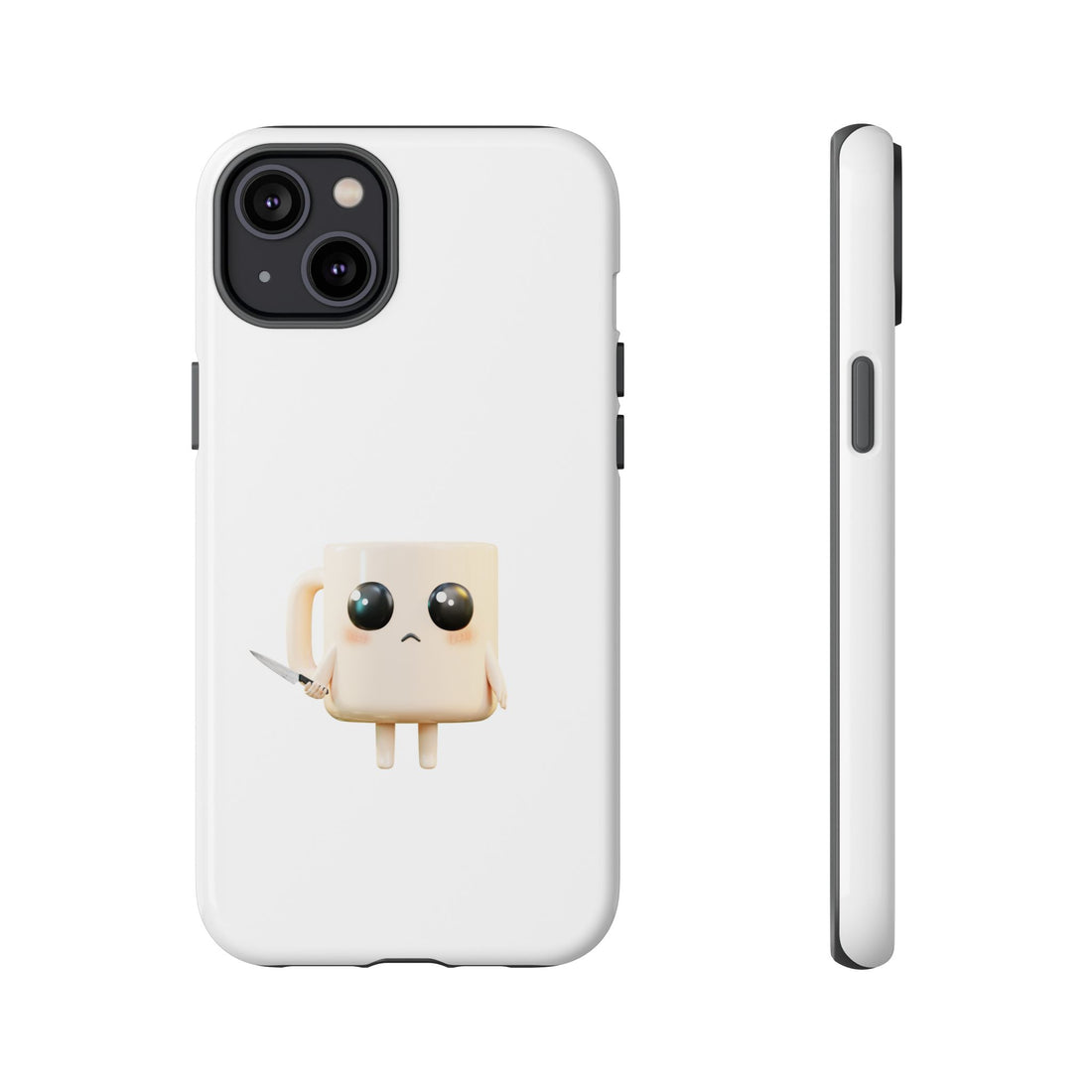 Lil' Latte Kohi - Cute Cartoon Coffee with knife Phone Cases