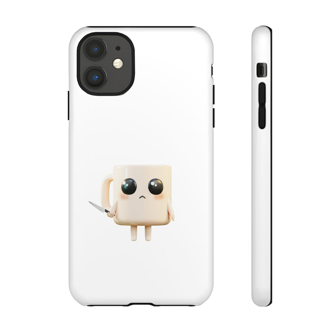 Lil' Latte Kohi - Cute Cartoon Coffee with knife Phone Cases