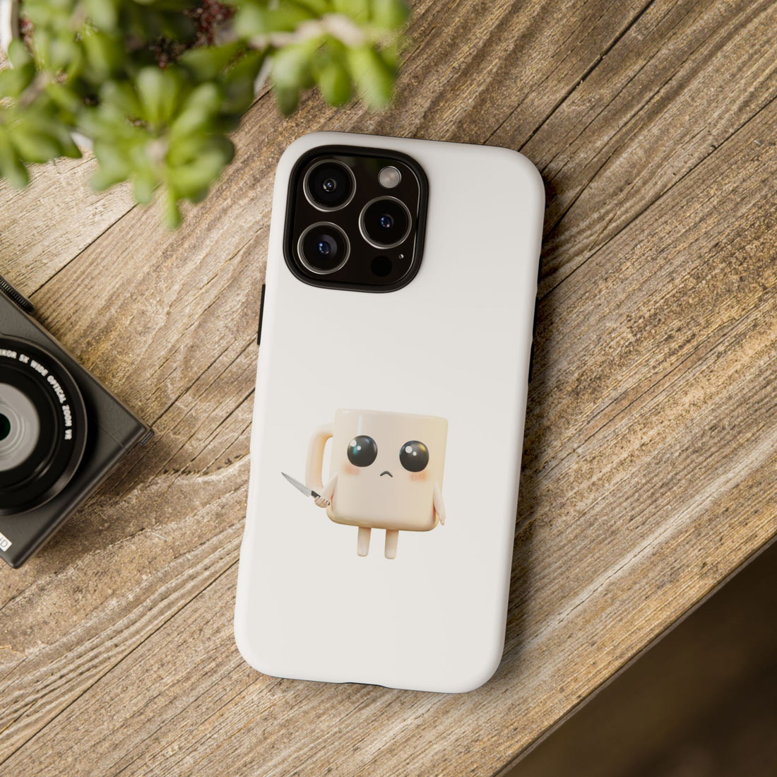 Lil' Latte Kohi - Cute Cartoon Coffee with knife Phone Cases