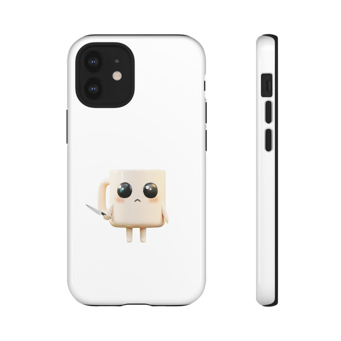 Lil' Latte Kohi - Cute Cartoon Coffee with knife Phone Cases