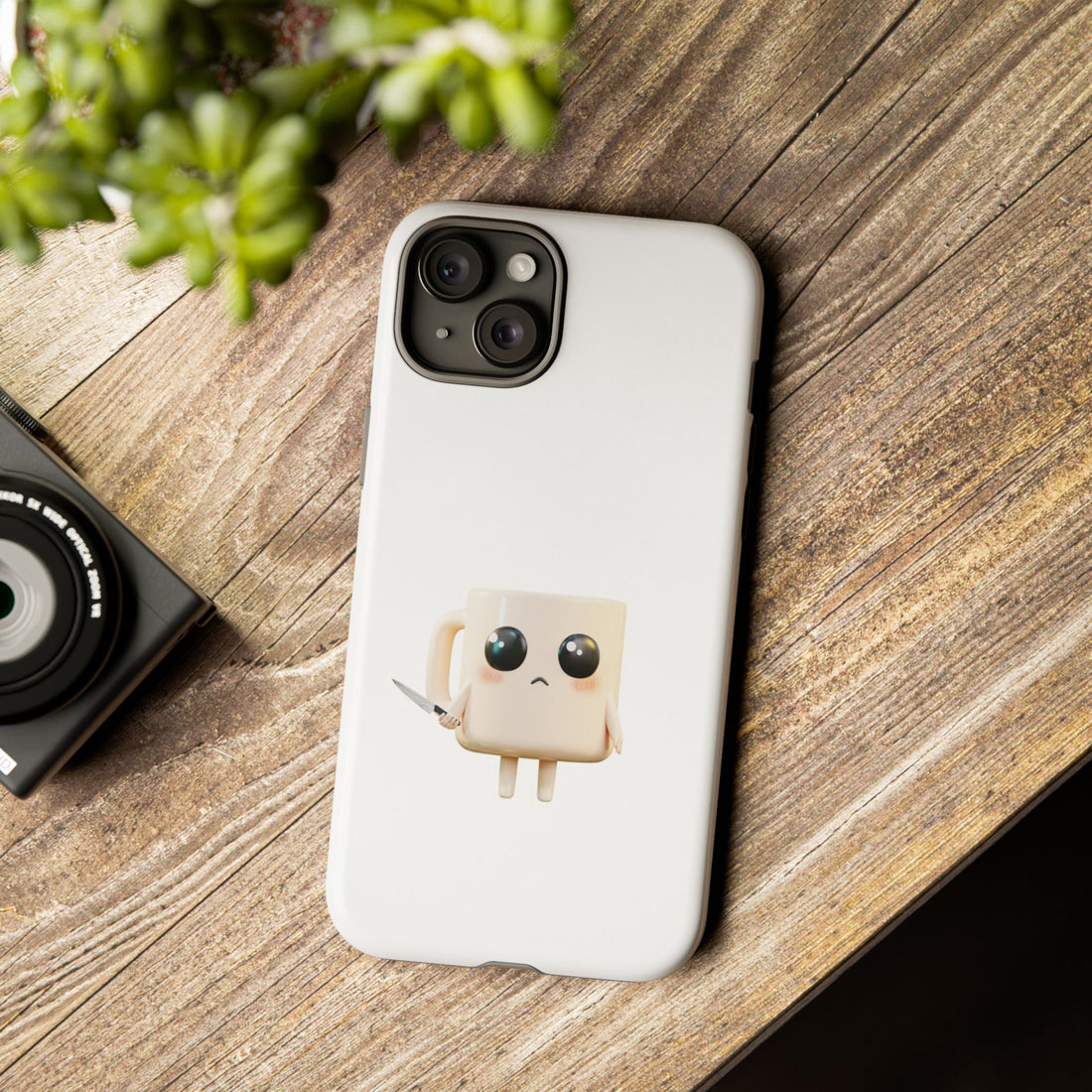 Lil' Latte Kohi - Cute Cartoon Coffee with knife Phone Cases