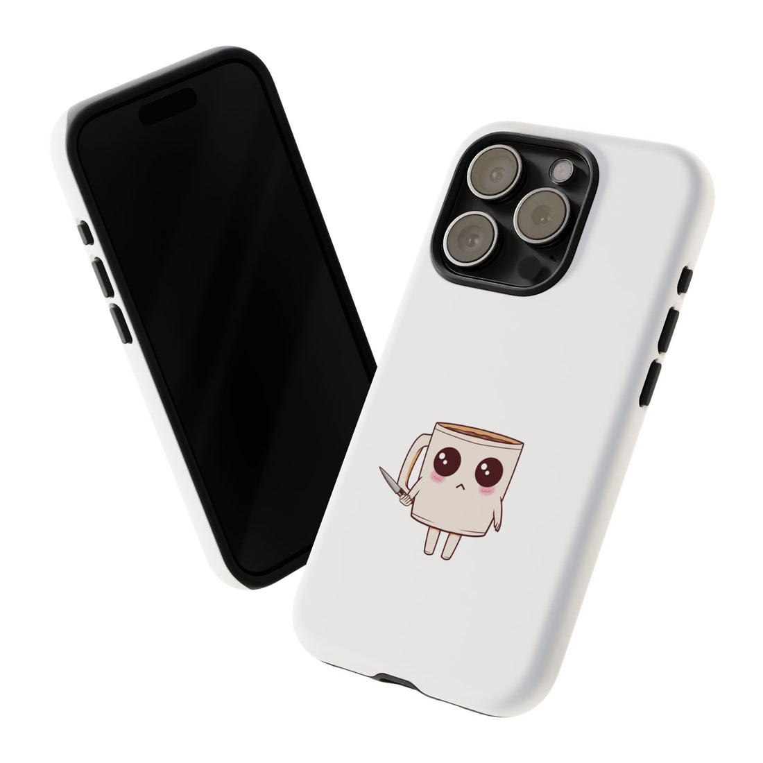 Lil' Latte Kohi - Cute Cartoon Coffee with knife Phone Cases