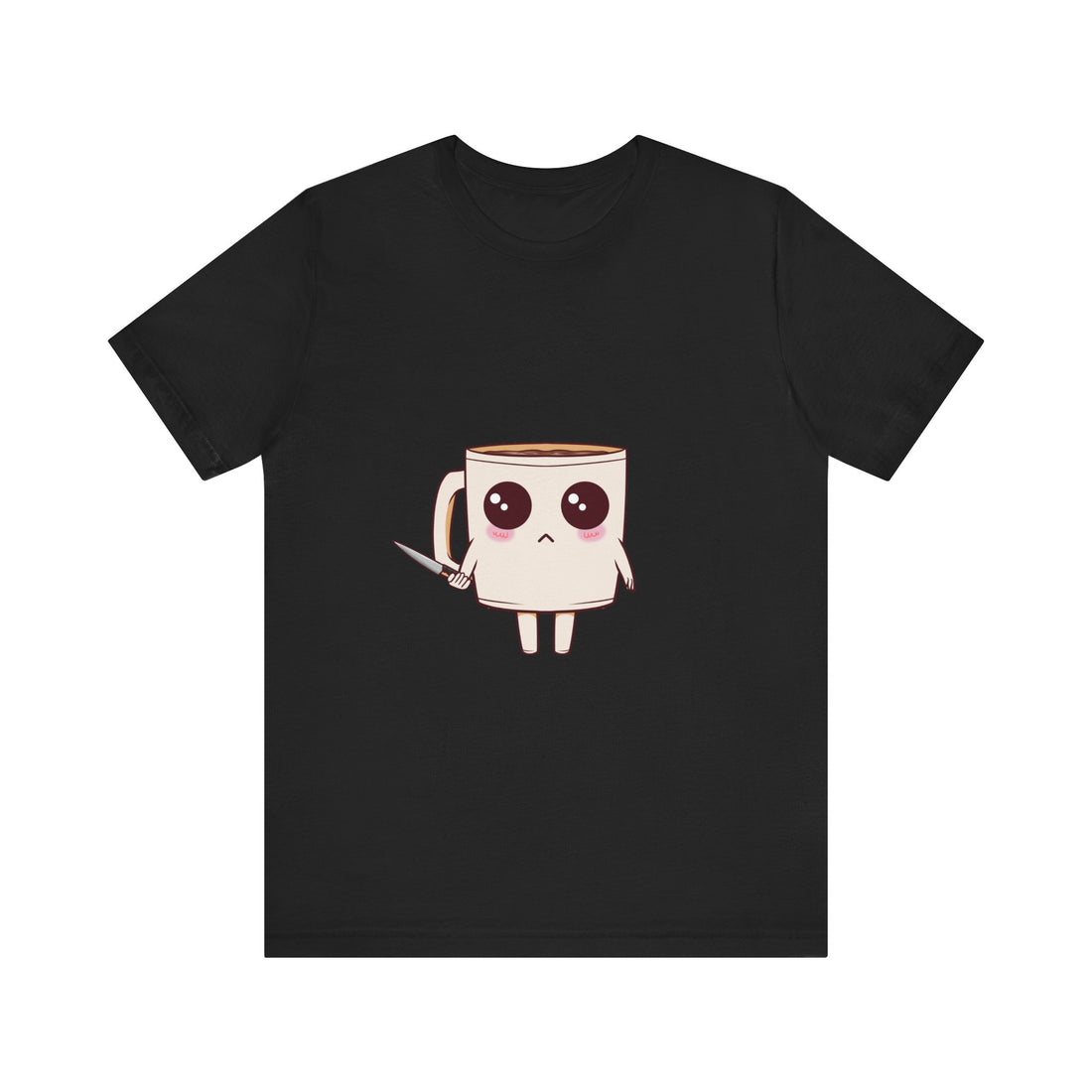 Lil' Latte Kohi - Cute Cartoon Coffee with knife T-Shirt