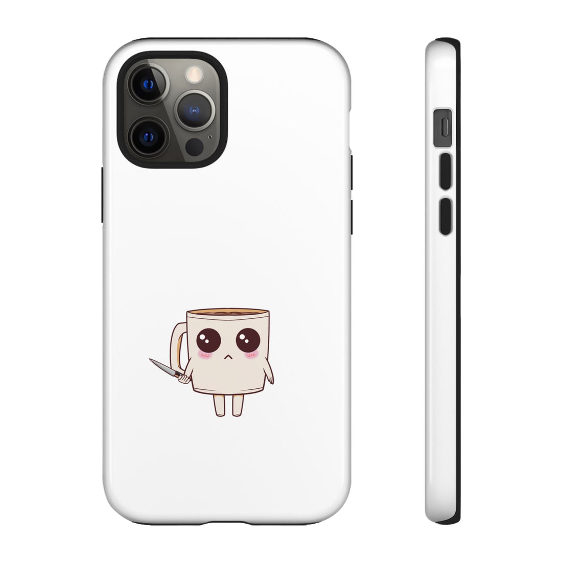 Lil' Latte Kohi - Cute Cartoon Coffee with knife Phone Cases