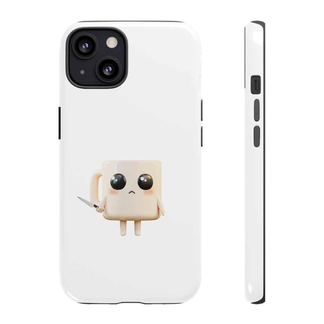 Lil' Latte Kohi - Cute Cartoon Coffee with knife Phone Cases