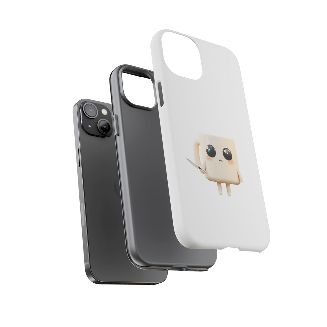 Lil' Latte Kohi - Cute Cartoon Coffee with knife Phone Cases