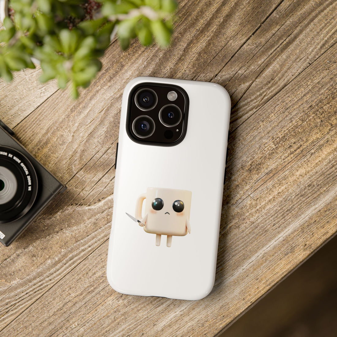 Lil' Latte Kohi - Cute Cartoon Coffee with knife Phone Cases