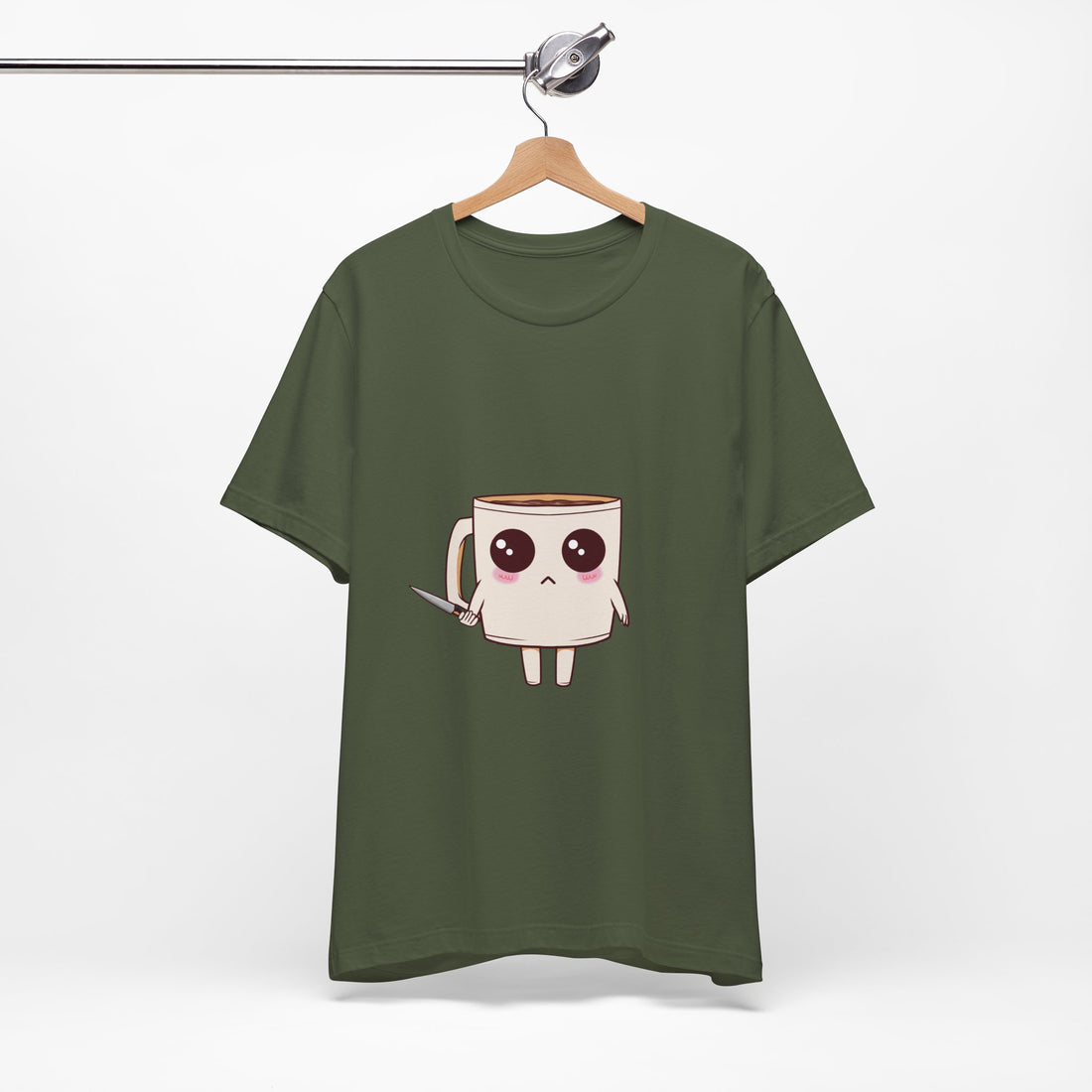 Lil' Latte Kohi - Cute Cartoon Coffee with knife T-Shirt