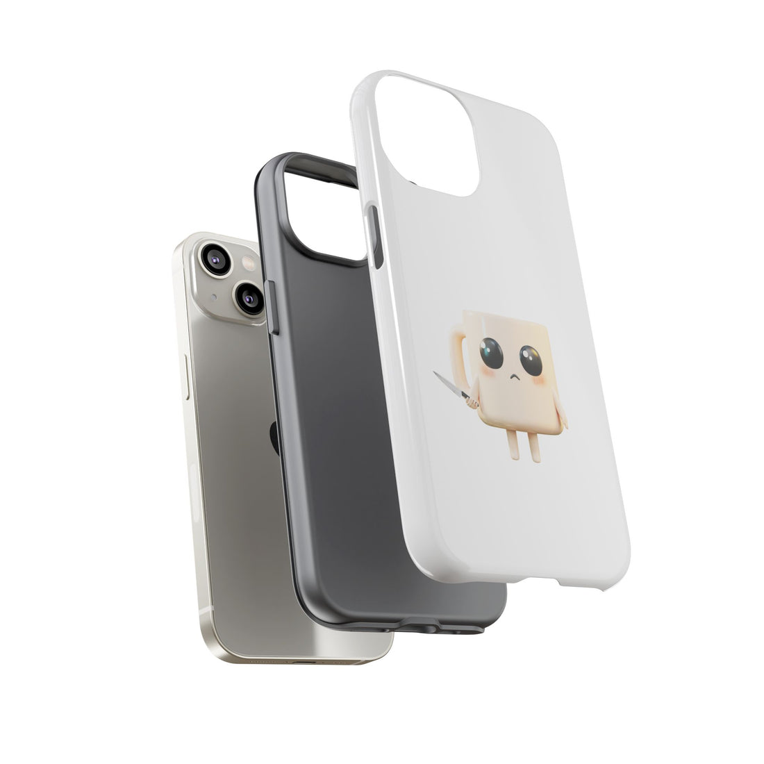 Lil' Latte Kohi - Cute Cartoon Coffee with knife Phone Cases