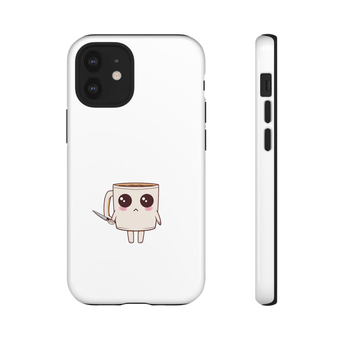 Lil' Latte Kohi - Cute Cartoon Coffee with knife Phone Cases