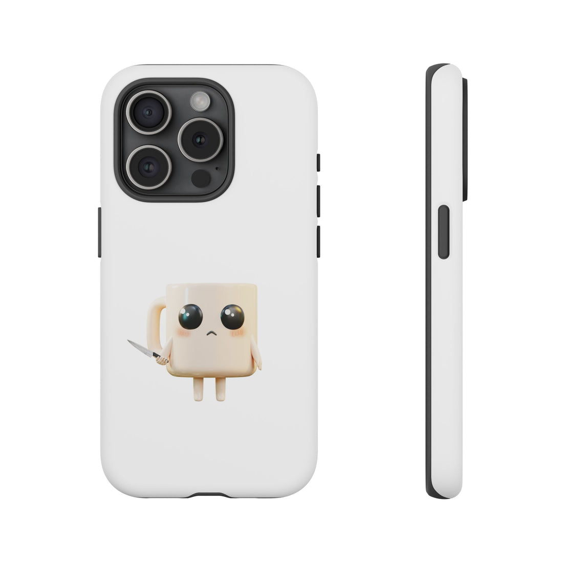 Lil' Latte Kohi - Cute Cartoon Coffee with knife Phone Cases